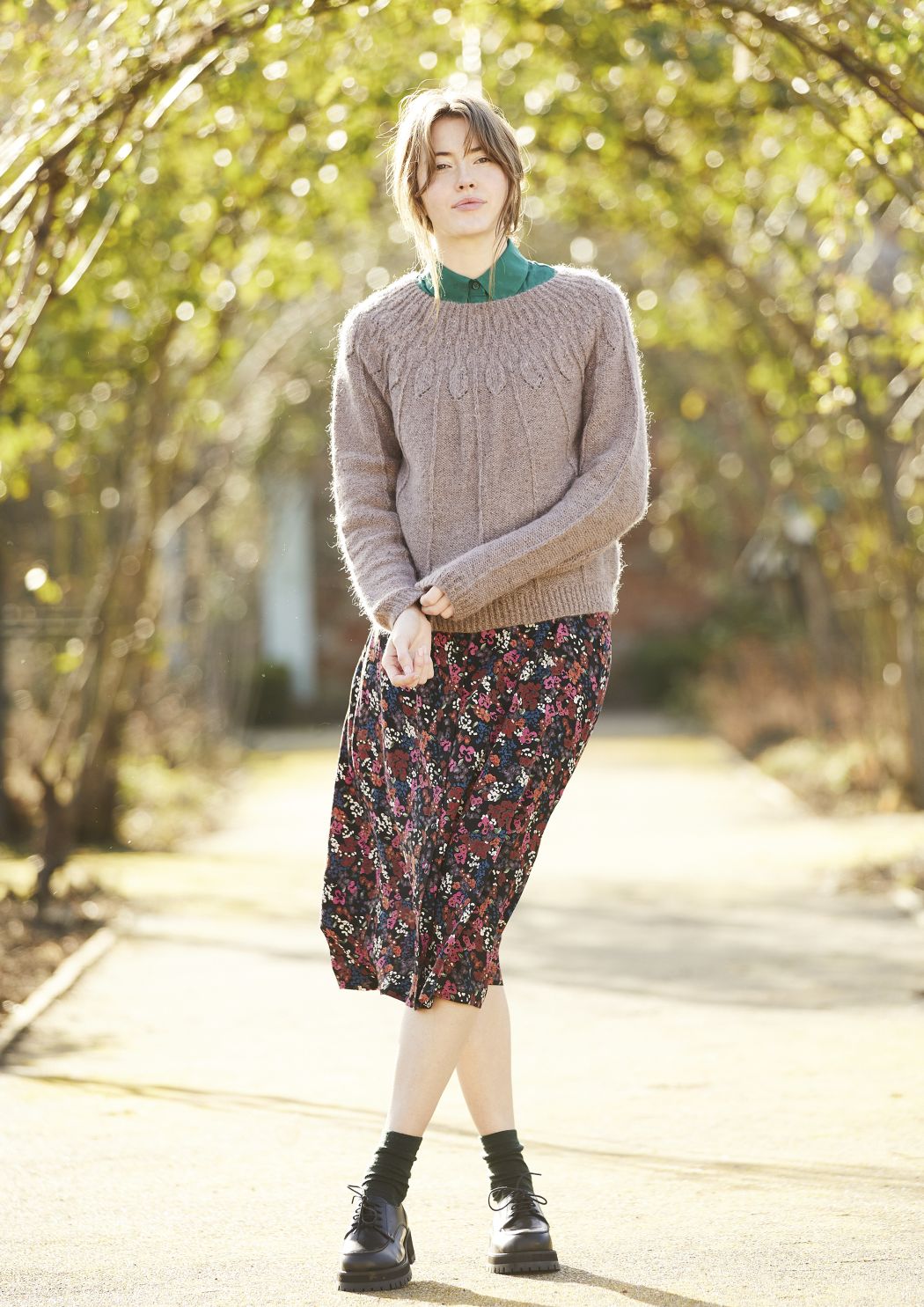 Brooks kaarrokeneulepusero - Rowan Felted Tweed & Kidsilk Haze