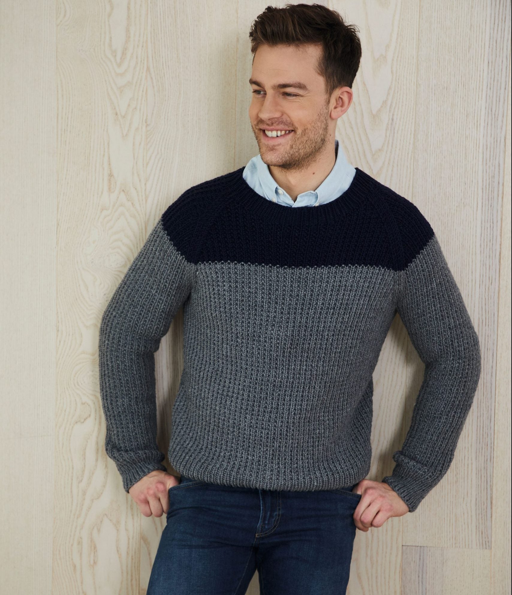 Miehen neulepusero - Merino Extrafine 85