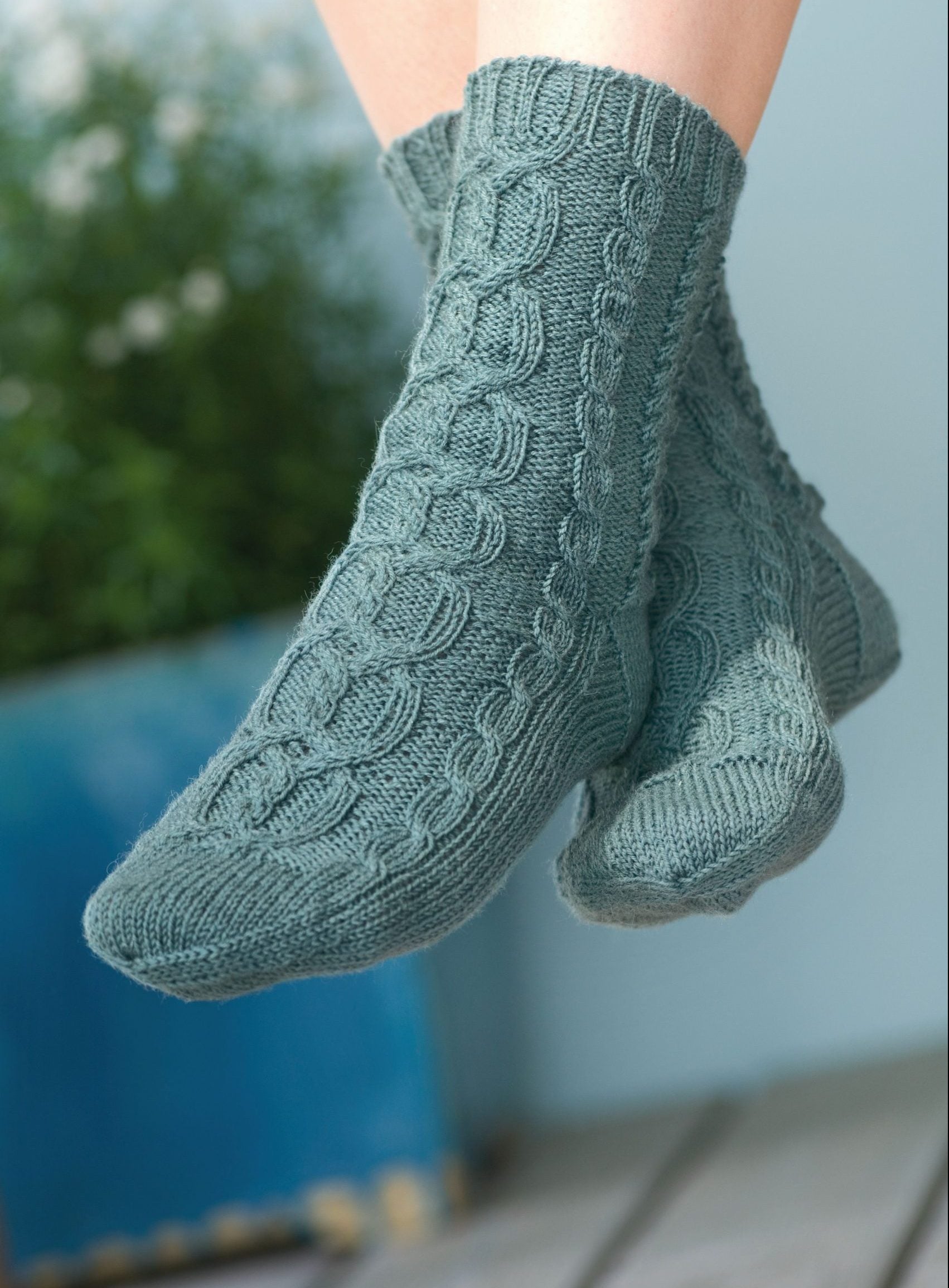 Palmikkoneulesukat - Regia Premium Silk