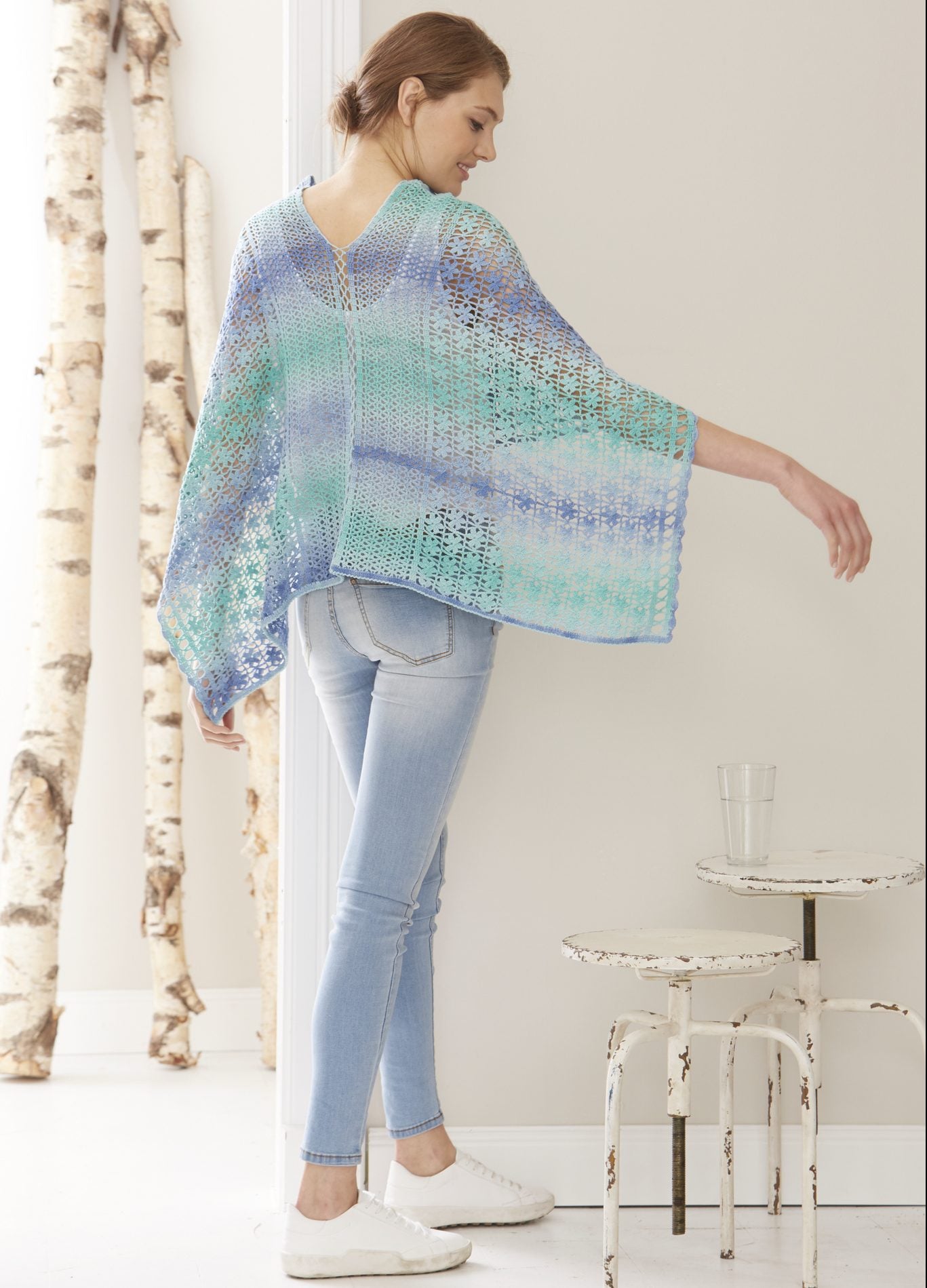 Virkattu poncho - Tahiti