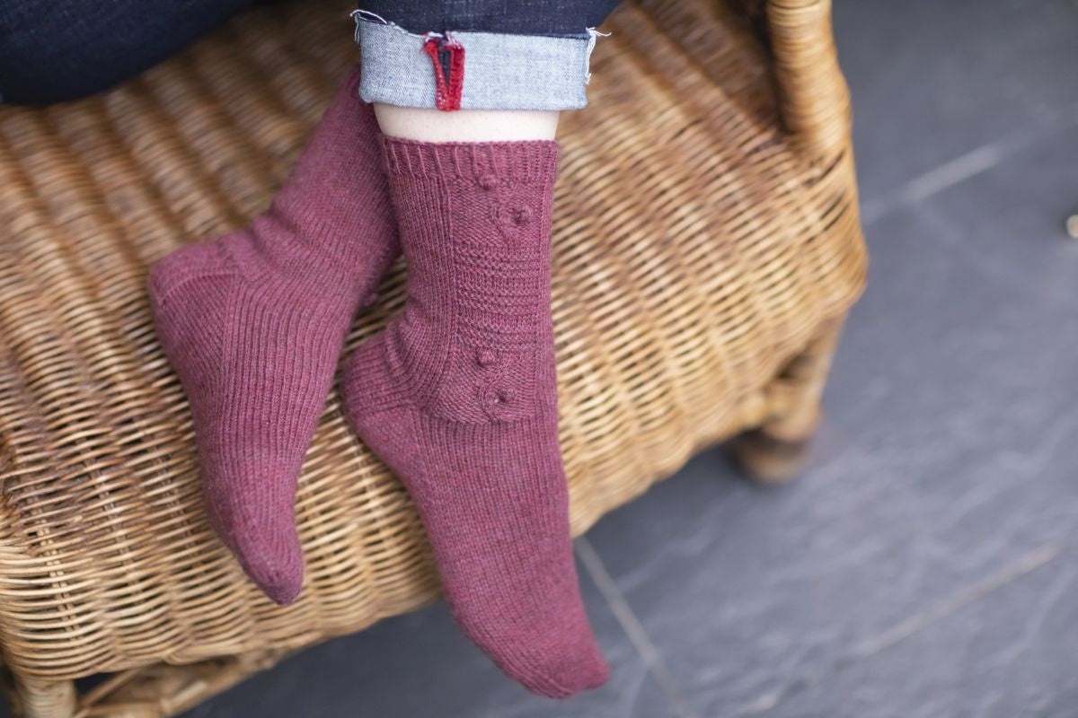 Lehdykkäkuvioiset sukat - Regia Premium Merino Yak