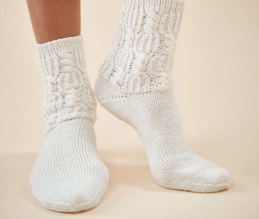 Palmikkokuvioiset sukat - Regia Premium Cashmere