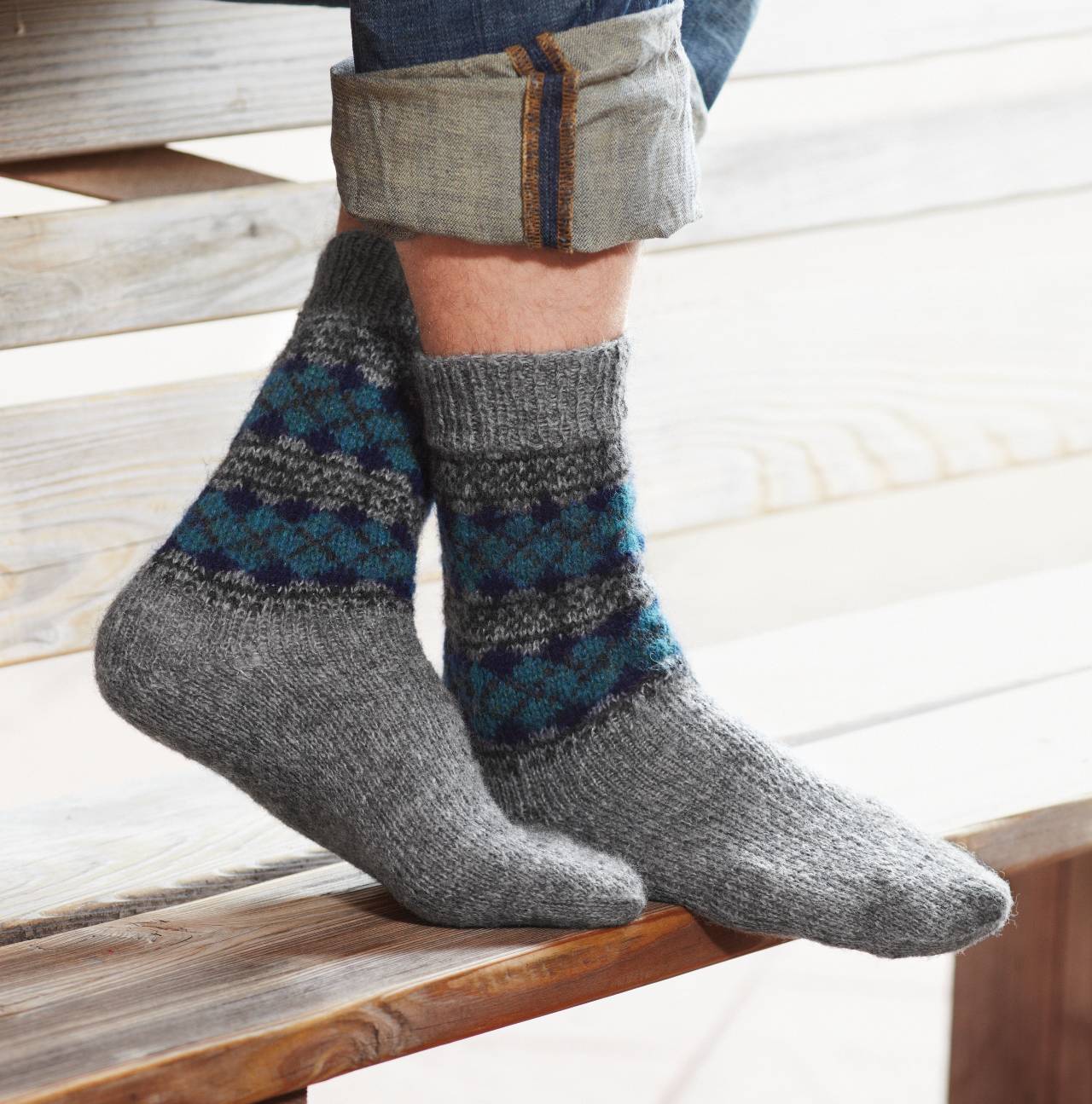 Kirjoneulesukat - Regia Premium Alpaca Soft