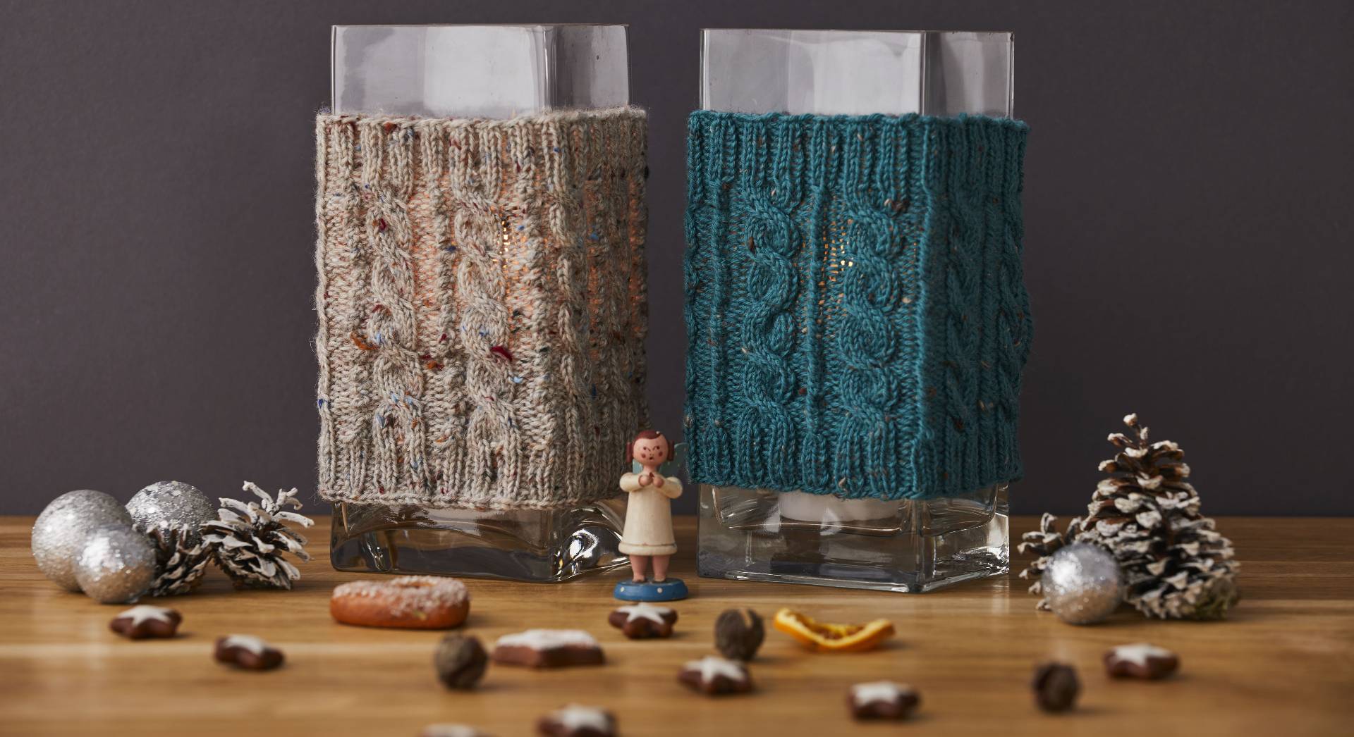 Neulottu kynttilälyhdyn päällinen - Regia 6 säikeinen