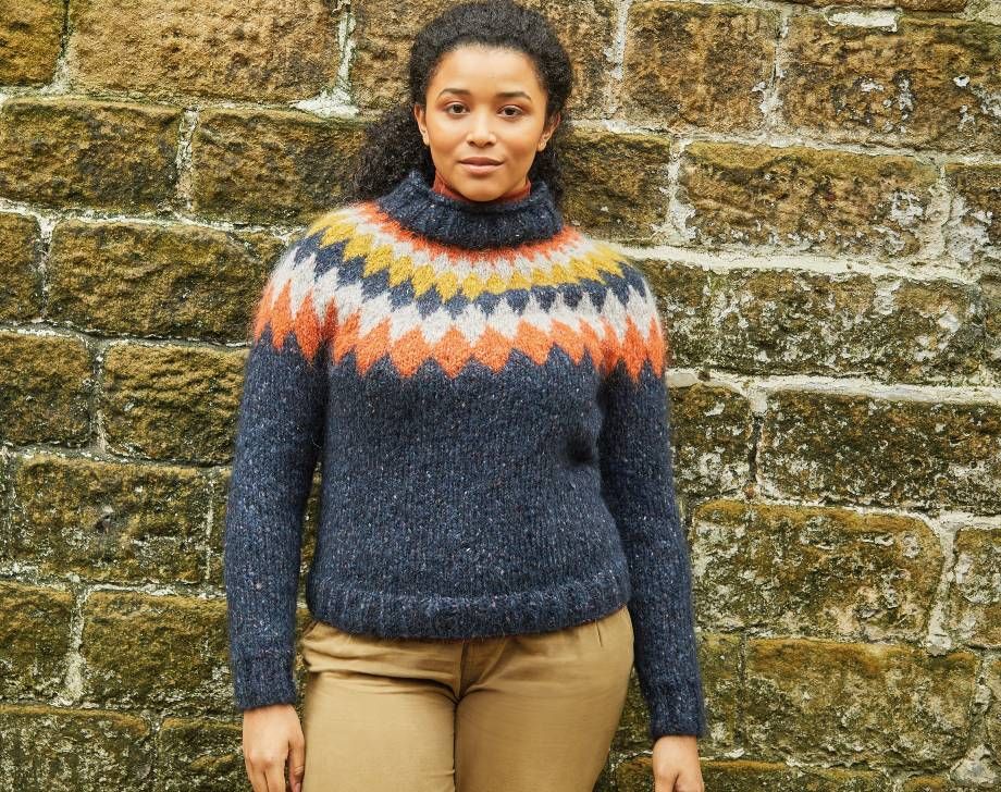 Kaarrokepusero - Rowan Tweed Haze