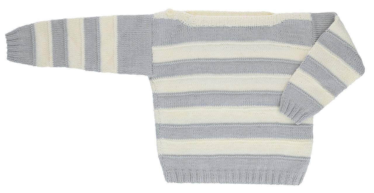 Raidallinen neulepusero - Organic Cotton