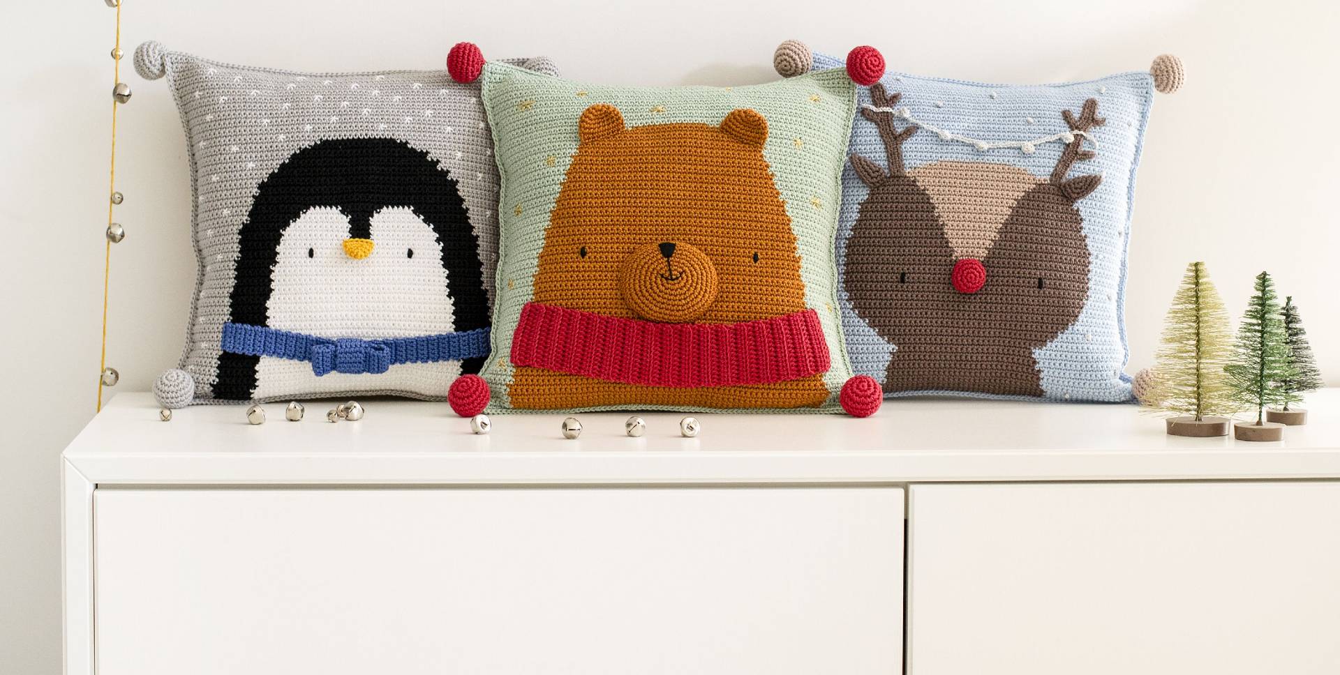 Virkattu poro tyyny - Catania