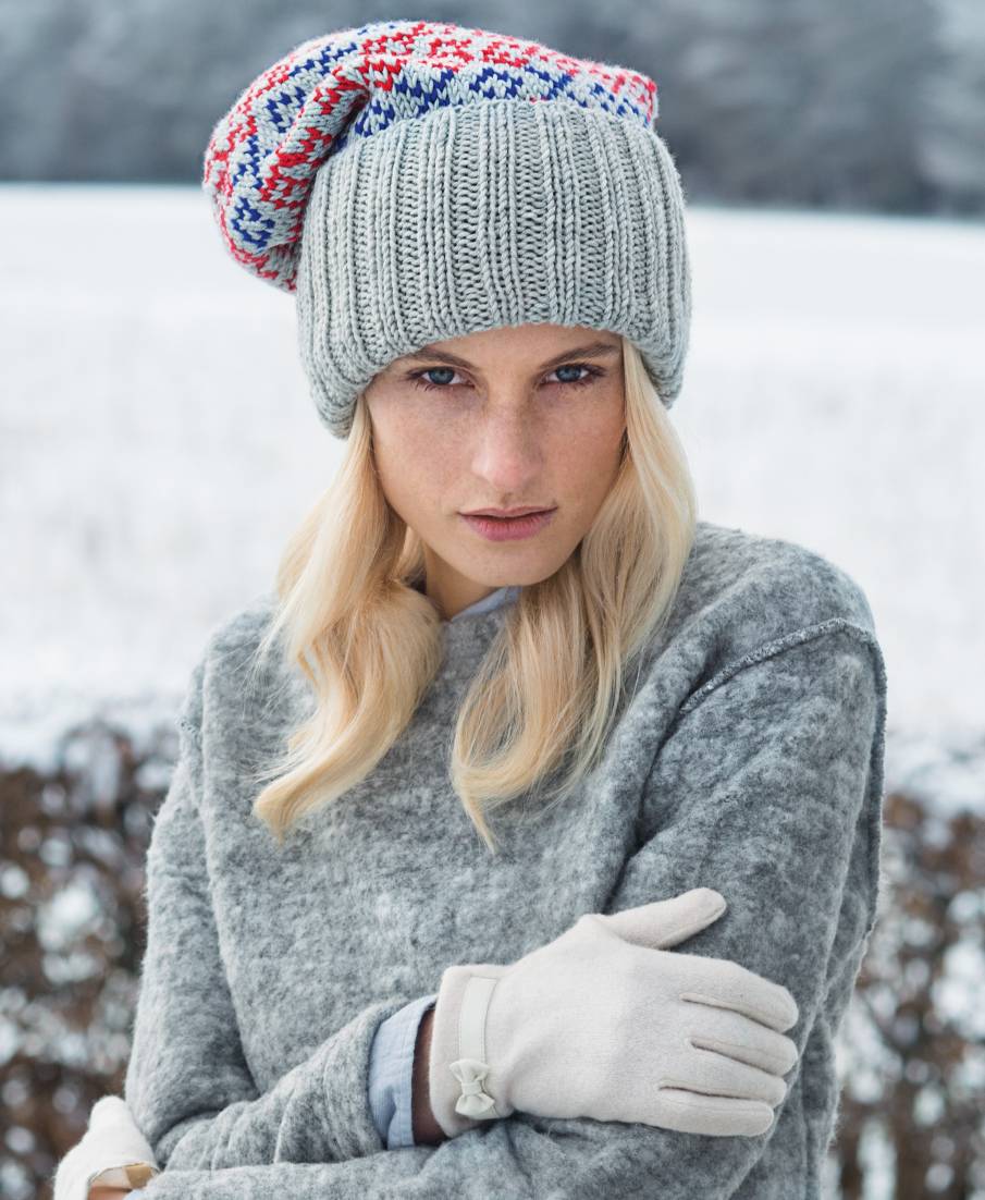 Kirjoneule myssy - Merino Extrafine 85