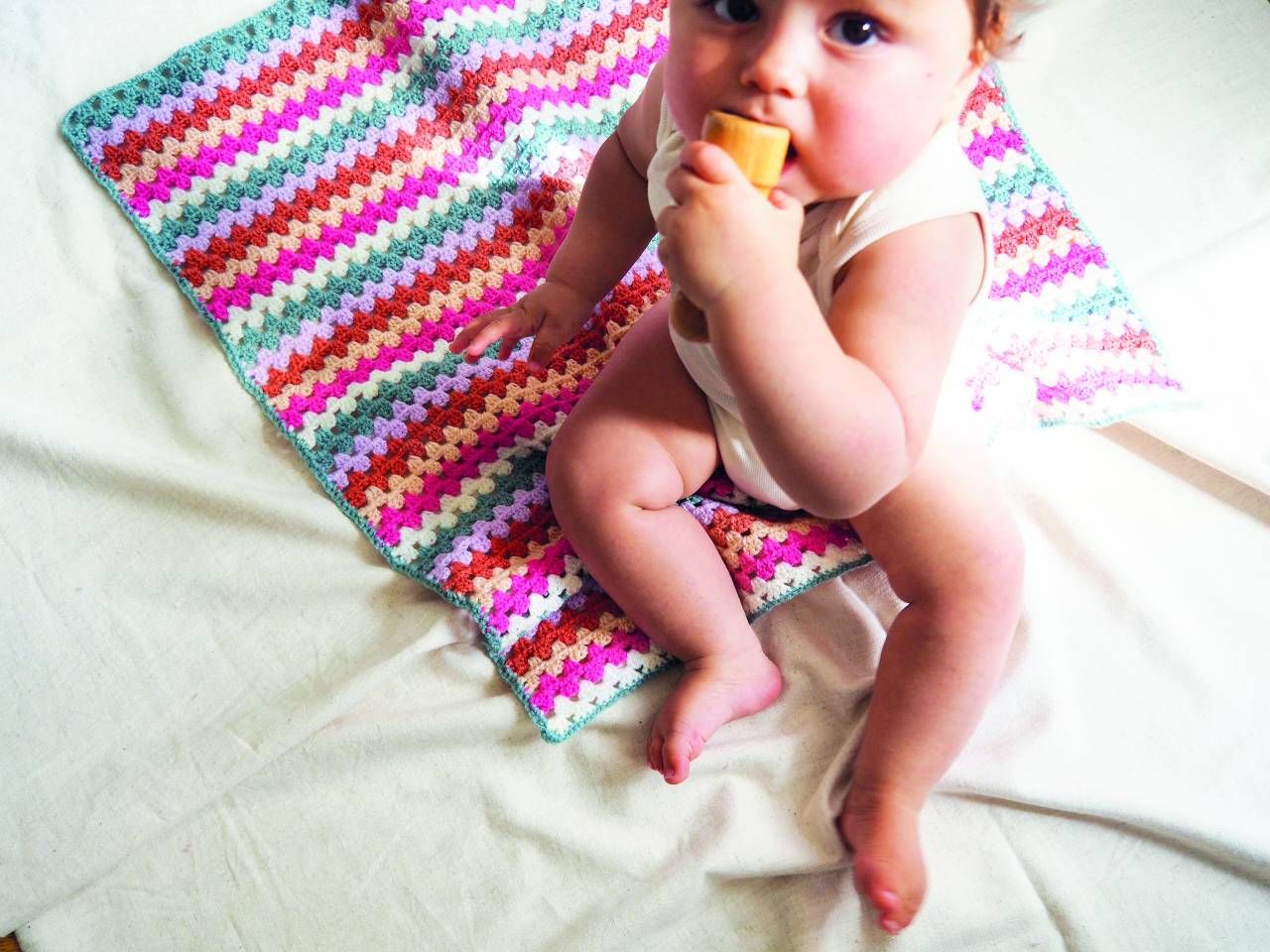 Virkattu peitto - Merino Extrafine 170