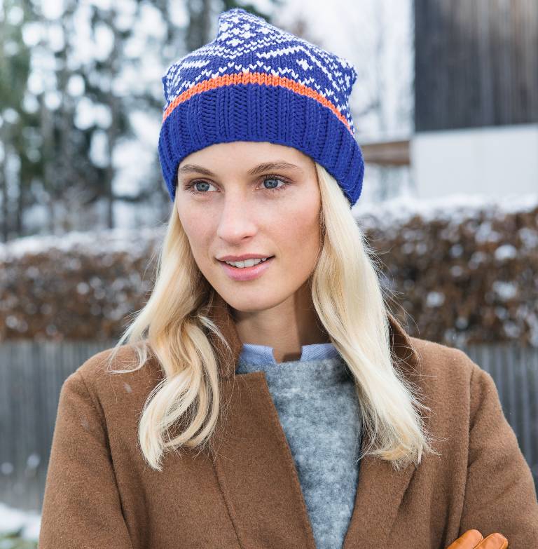 Kirjoneule pipo - Merino Extrafine 85