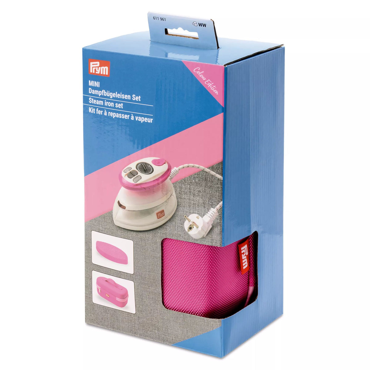 Höyryrautasetti Mini pinkki