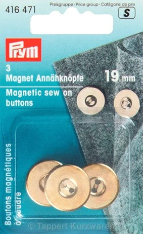 Magneettineppari, ommeltava, 19mm