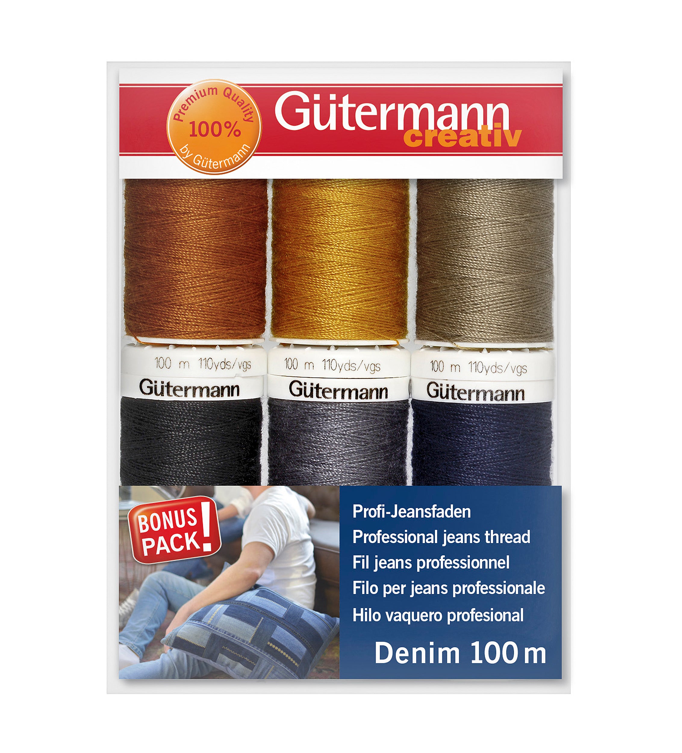 Gütermann Denim ompelulankalajitelma 6x100 m