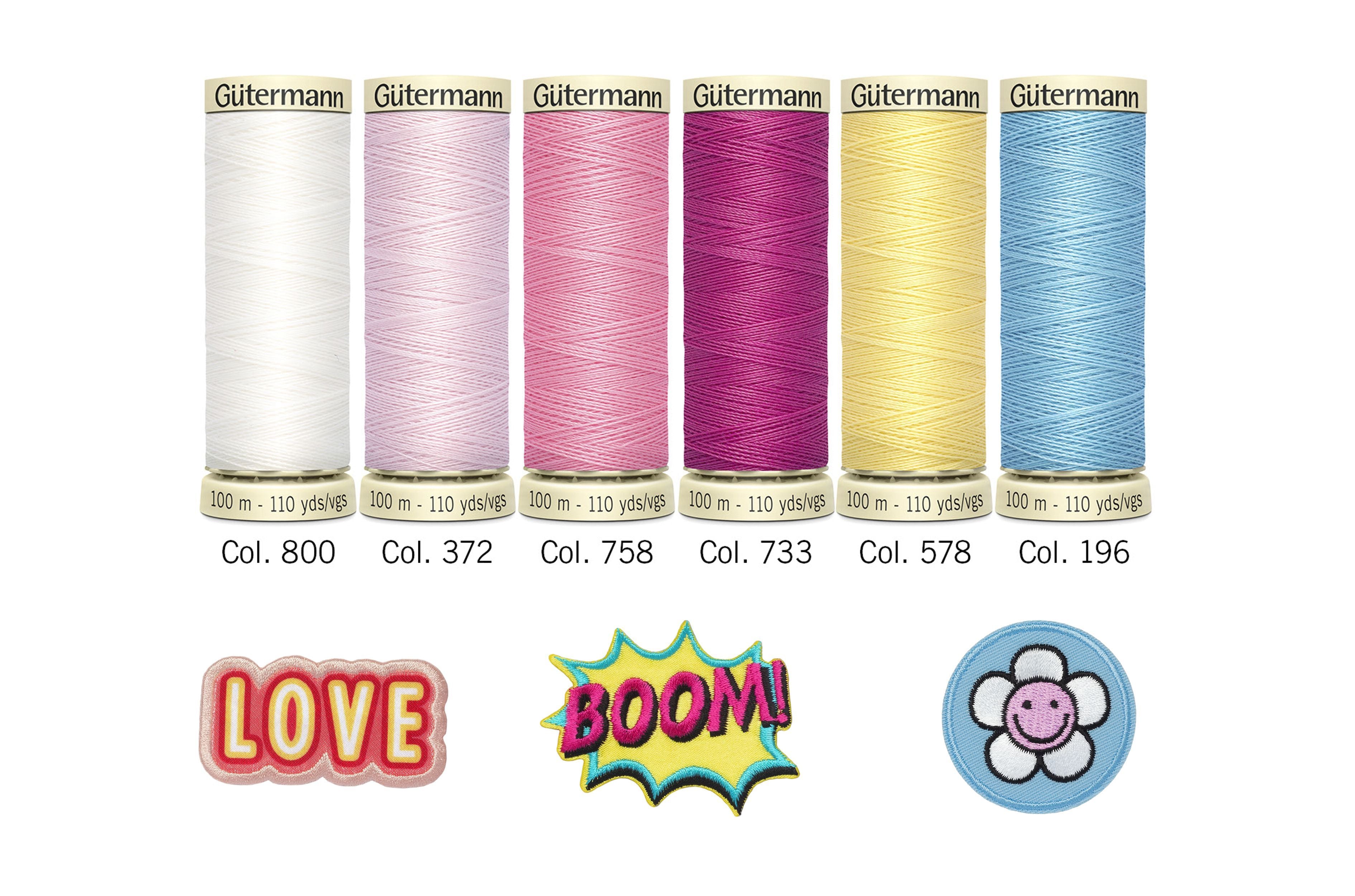 Gütermann ompelulankalajitelma 6x100m + 3 koristemerkkiä