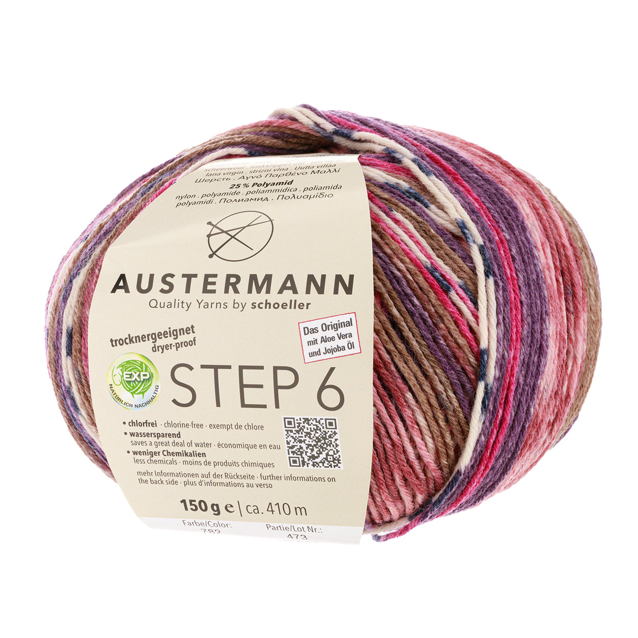 Step 6 kirjava sukkalanka 150 g