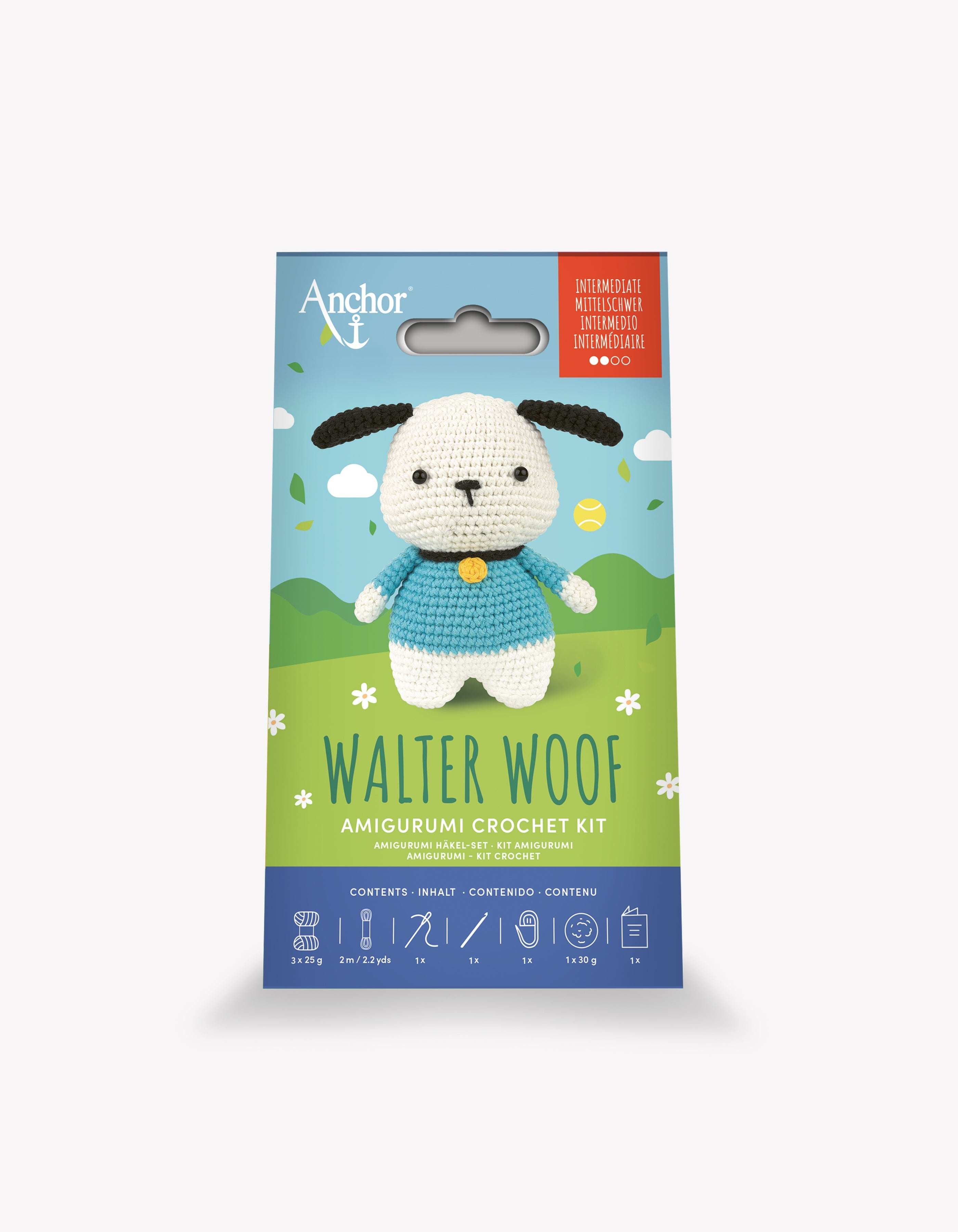 Anchor amigurumi setti Walter-koira