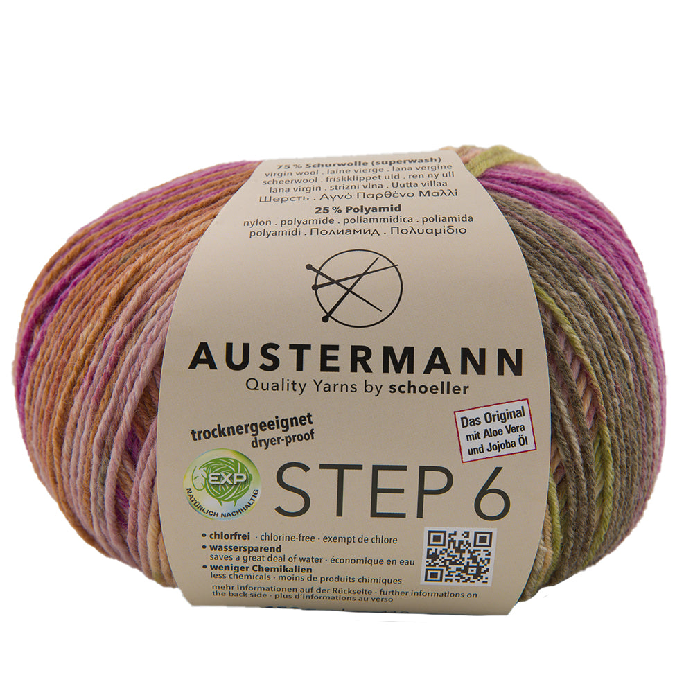 Step 6 kirjava sukkalanka 150 g
