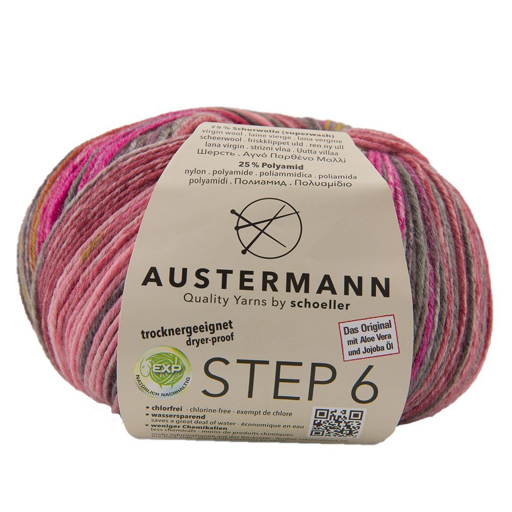 Step 6 kirjava sukkalanka 150 g