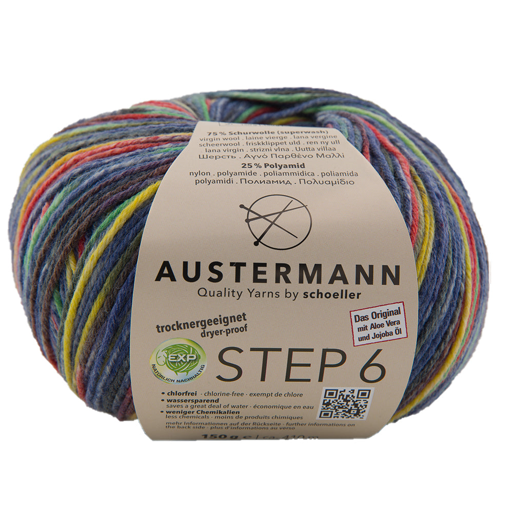 Step 6 kirjava sukkalanka 150 g