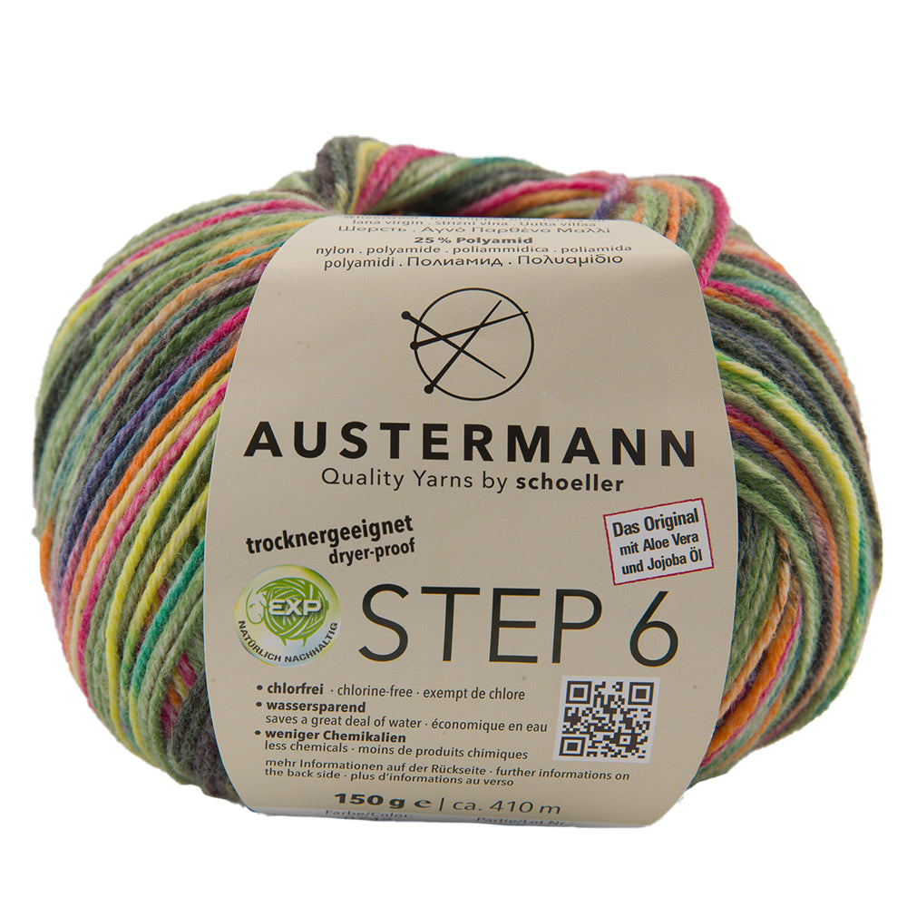Step 6 kirjava sukkalanka 150 g
