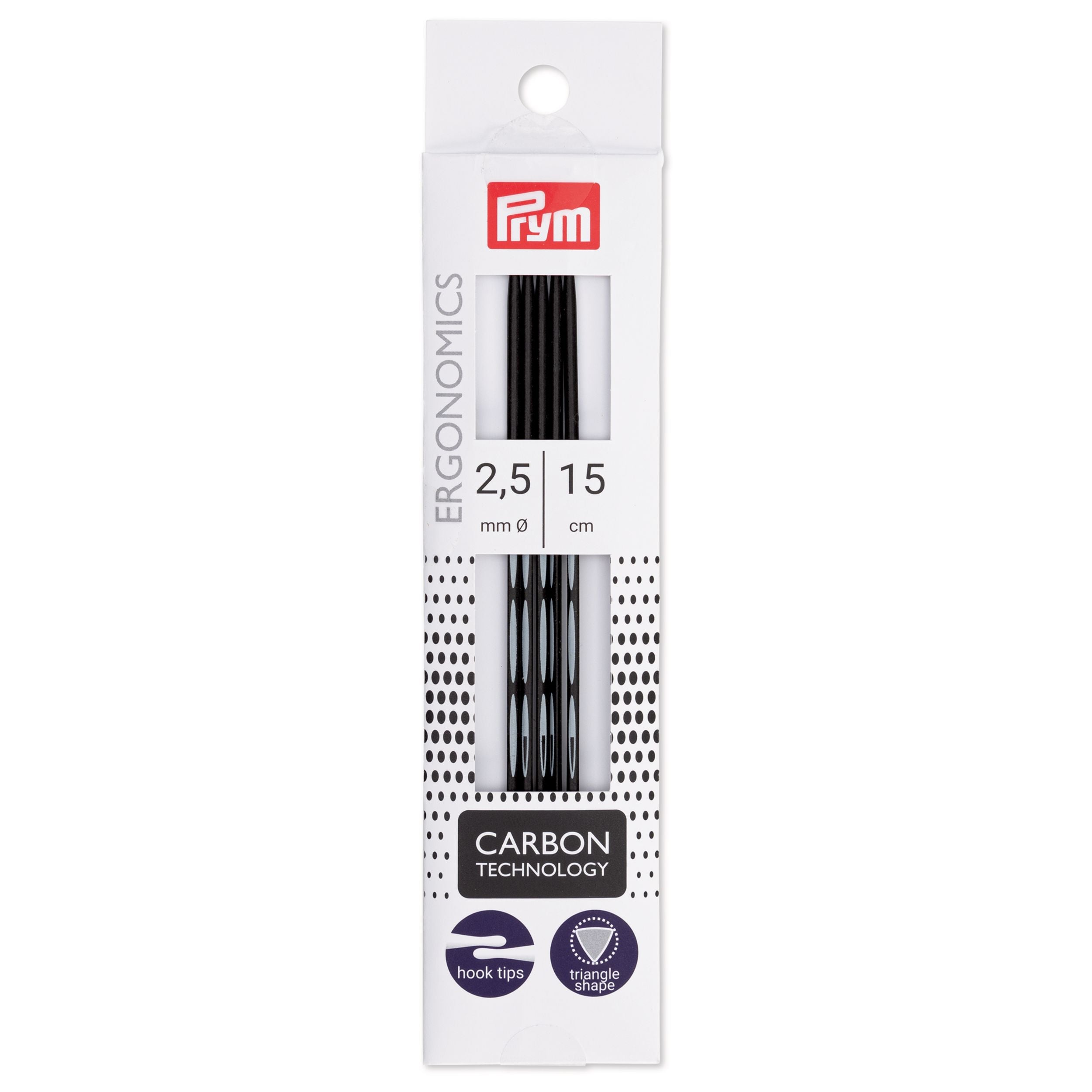 Prym Ergonomics Carbon hiilikuituinen sukkapuikko
