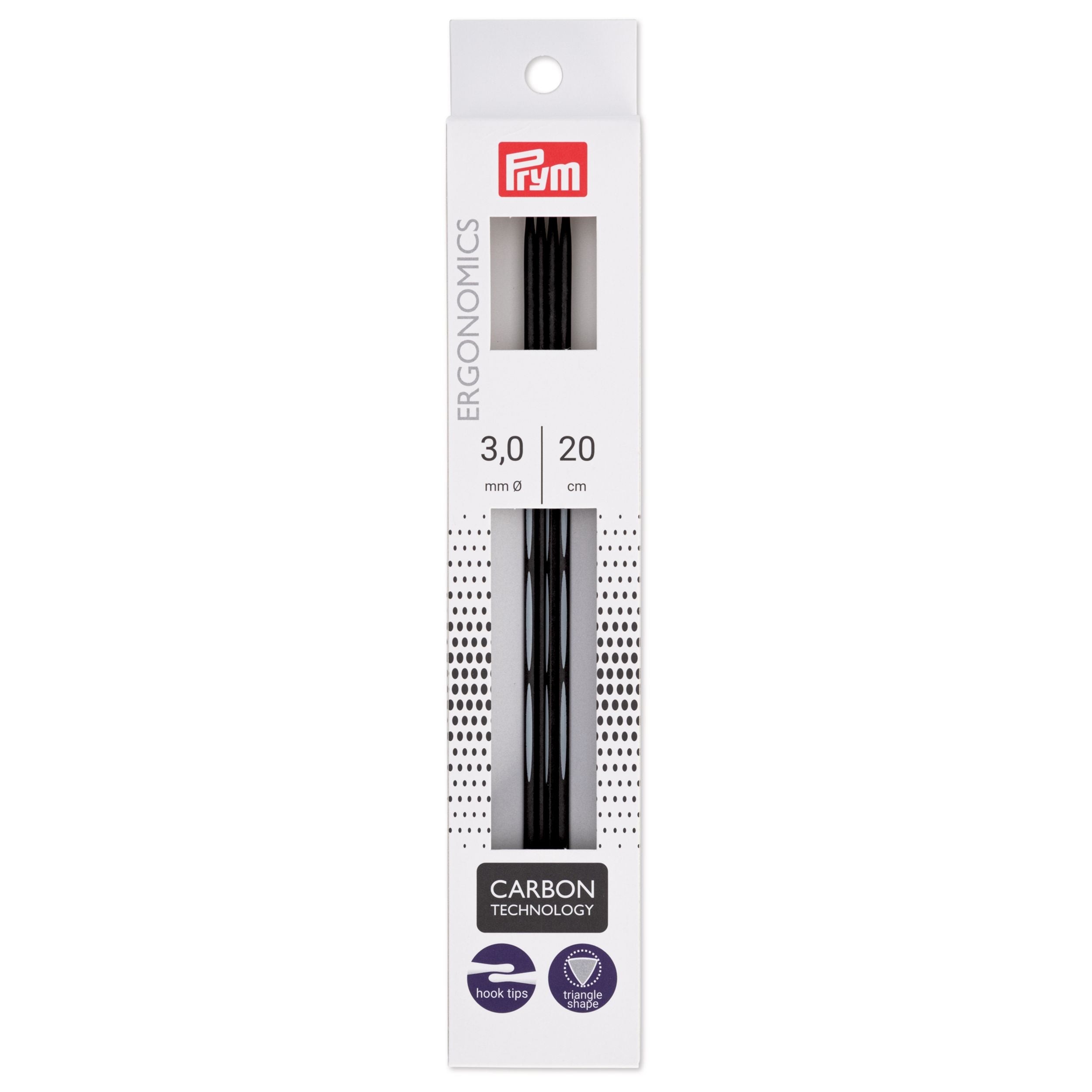 Prym Ergonomics Carbon hiilikuituinen sukkapuikko