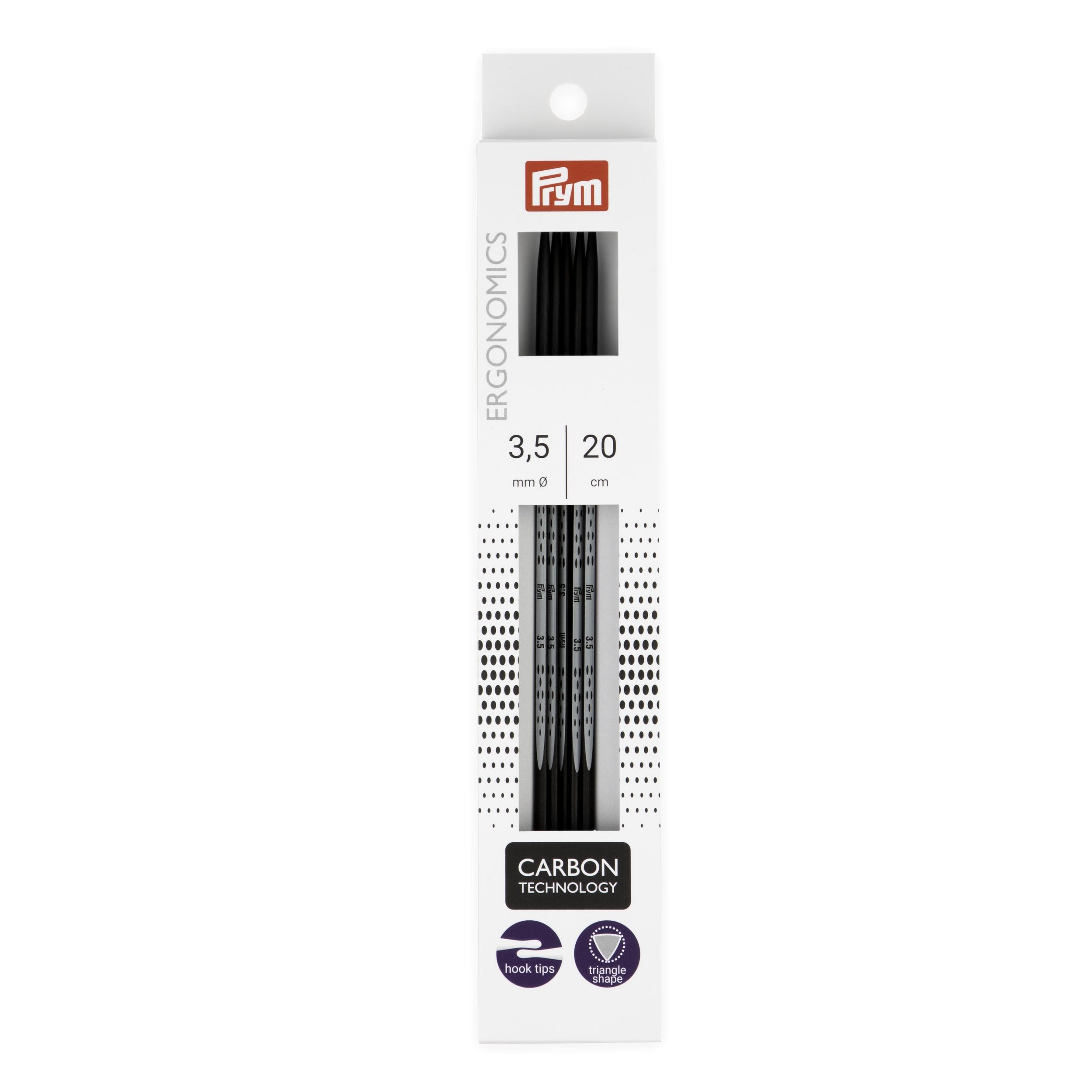 Prym Ergonomics Carbon hiilikuituinen sukkapuikko