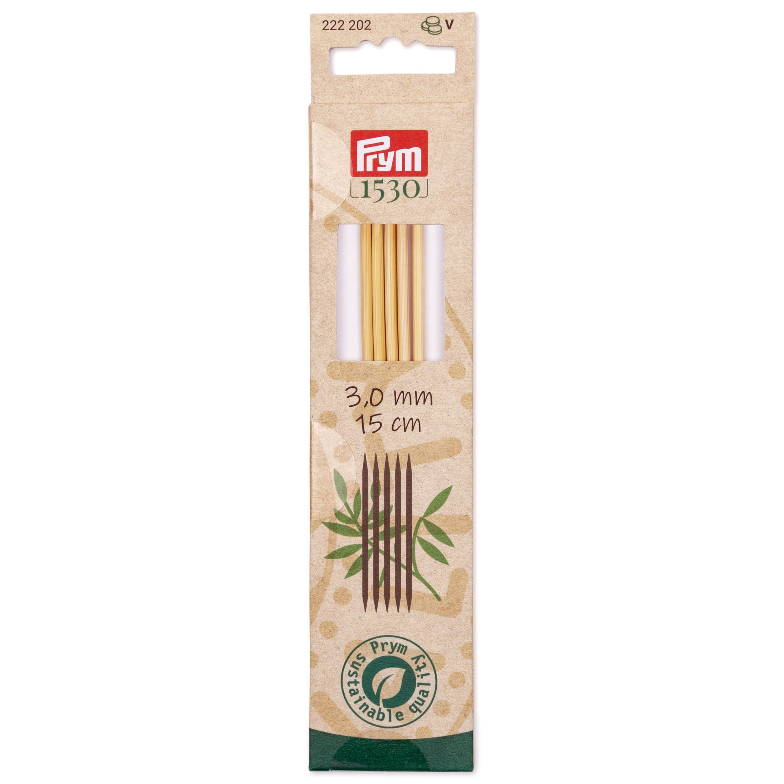 Prym 1530 Sukkapuikko 15cm, bambu