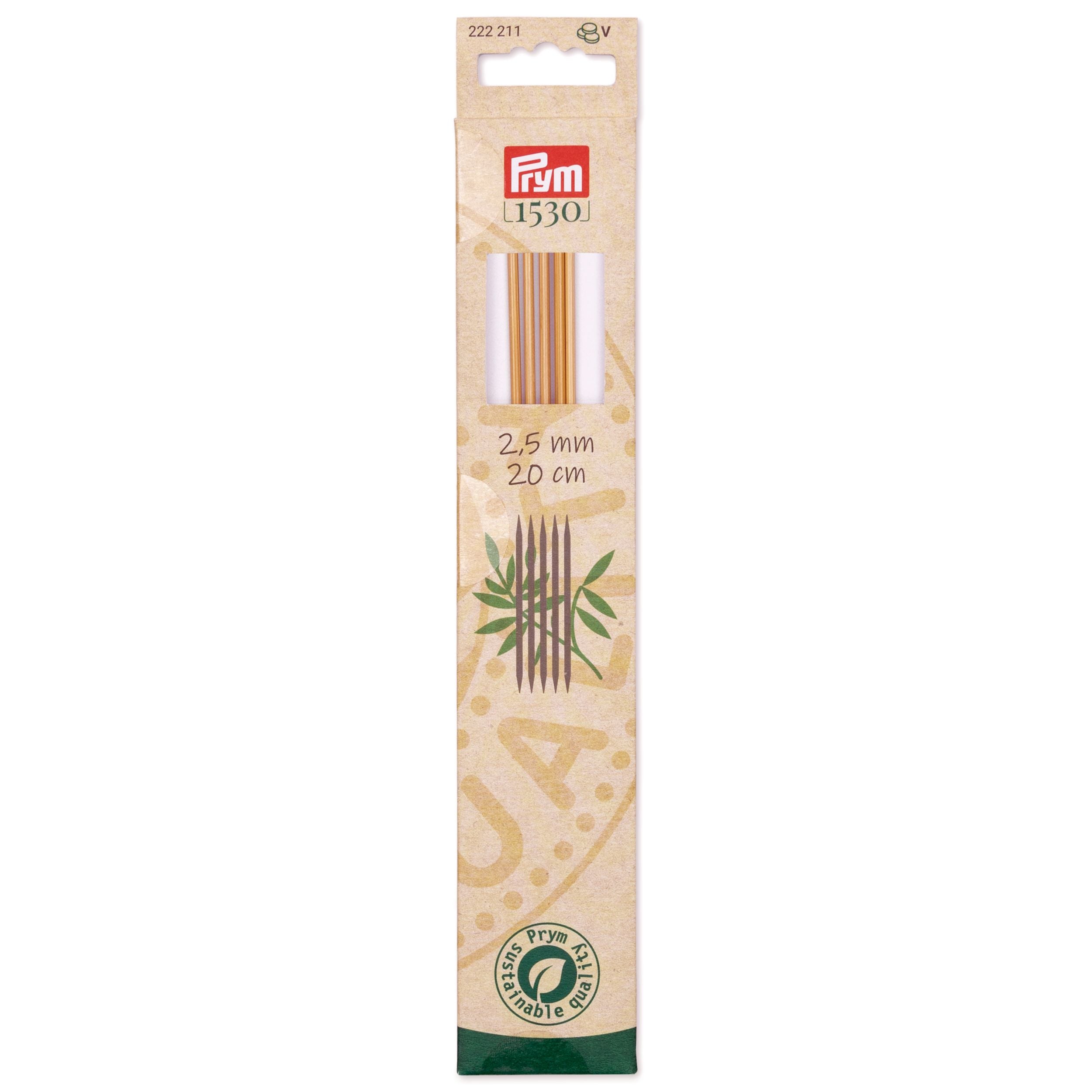 Prym 1530 Sukkapuikko 20cm, bambu