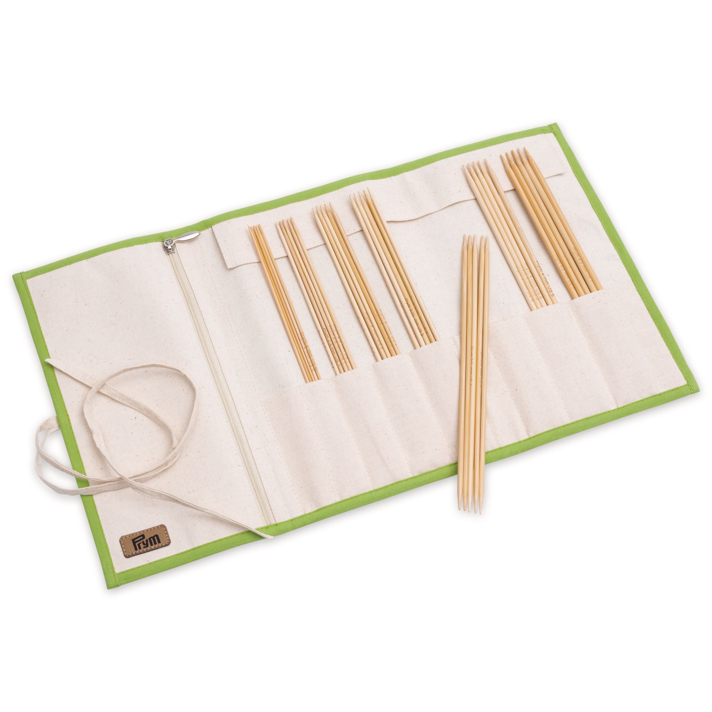 Sukkapuikkosetti bambu 2,0-4,5mm 20cm, säilytyskotelossa