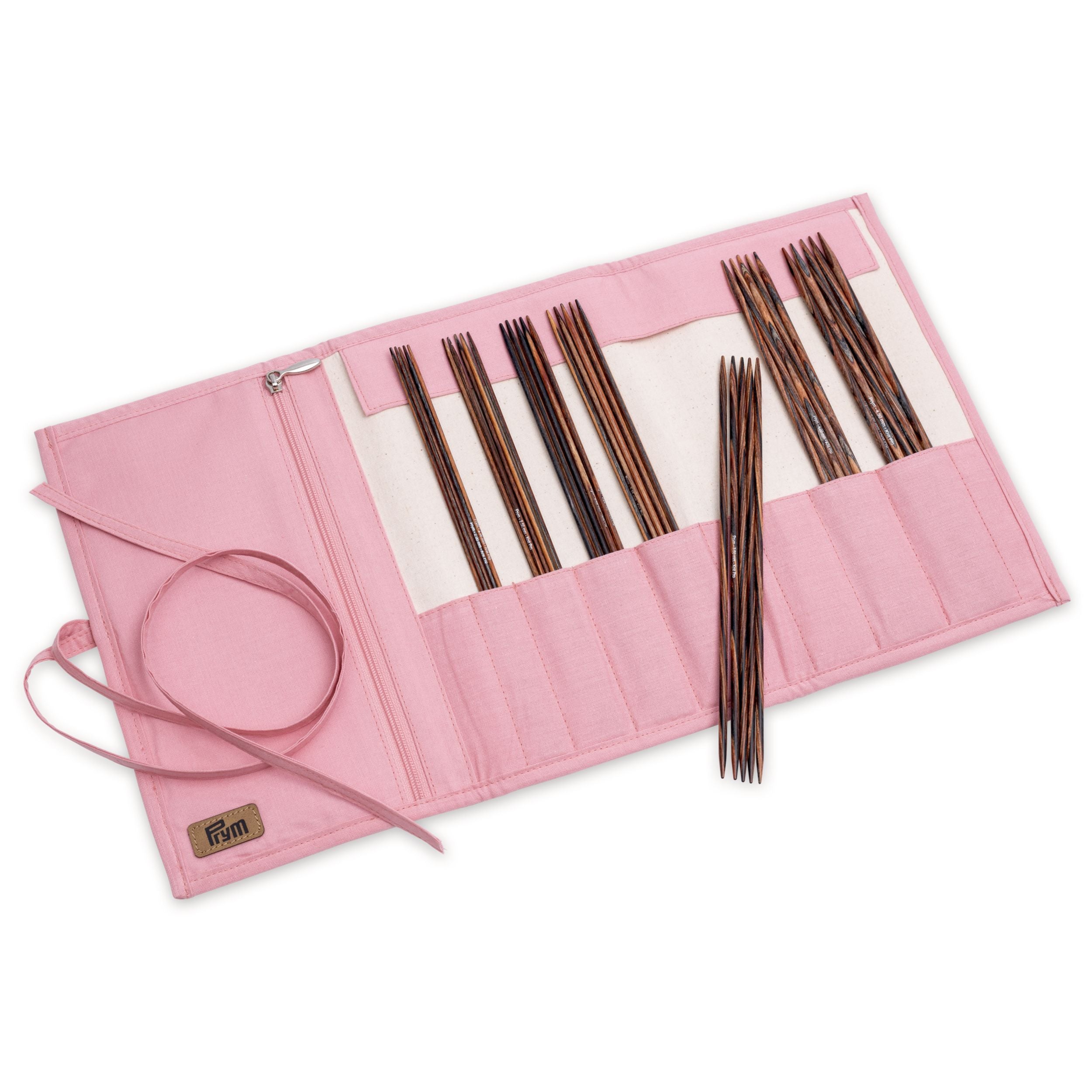 Sukkapuikkosetti puu 2,0-4,5mm 20cm, säilytyskotelossa