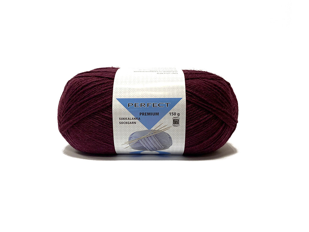 Perfect Premium 6 yksivärinen sukkalanka 150 g
