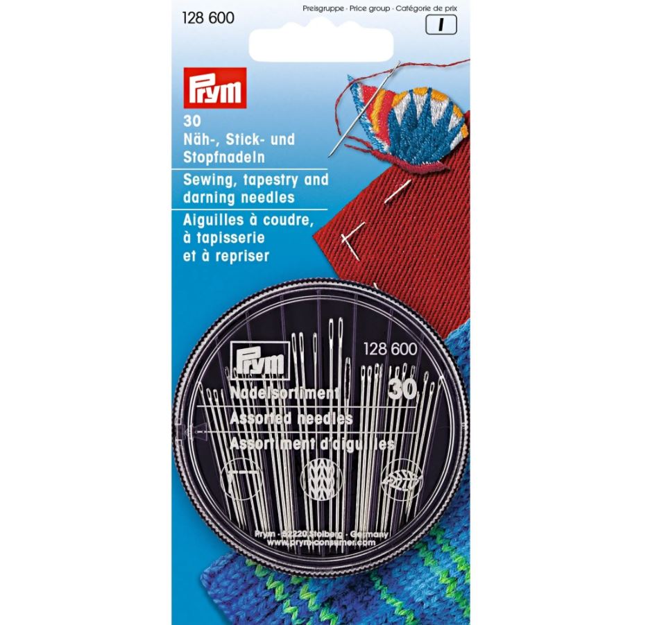 Ompelu-, kirjonta- ja parsinneulalajitelma