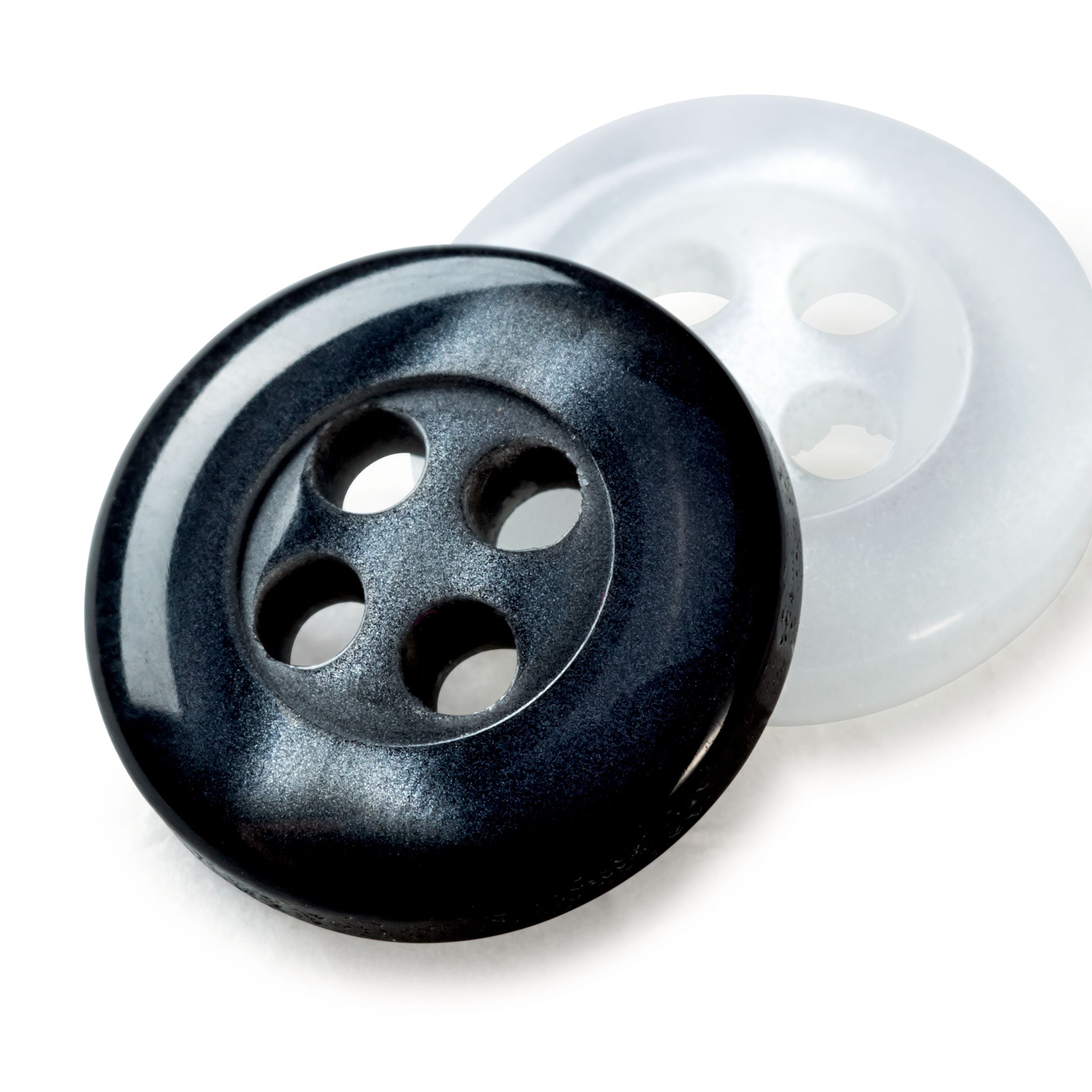 Paidannappi 11 + 9 mm helmiäis jäljitelmä/antrasiitti