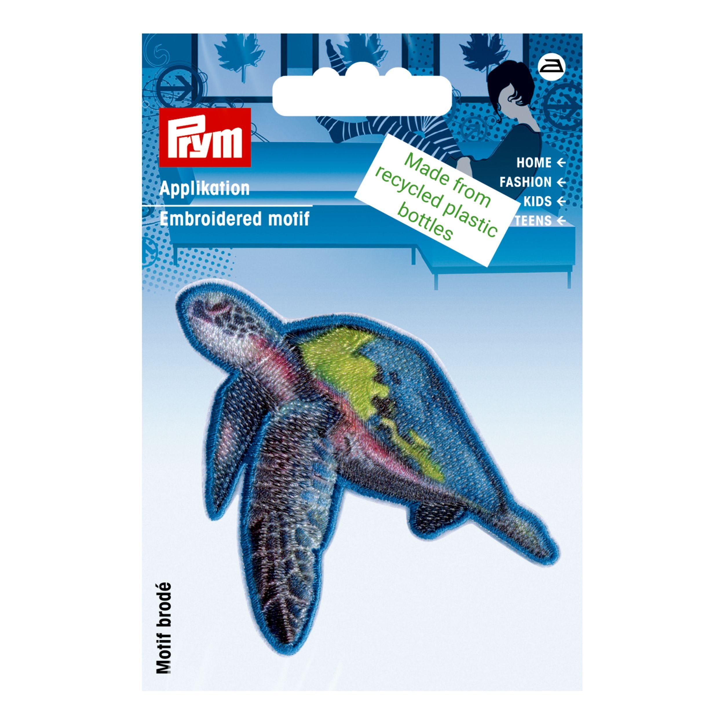 Merkki merikilpikonna kierrätysmateriaalista