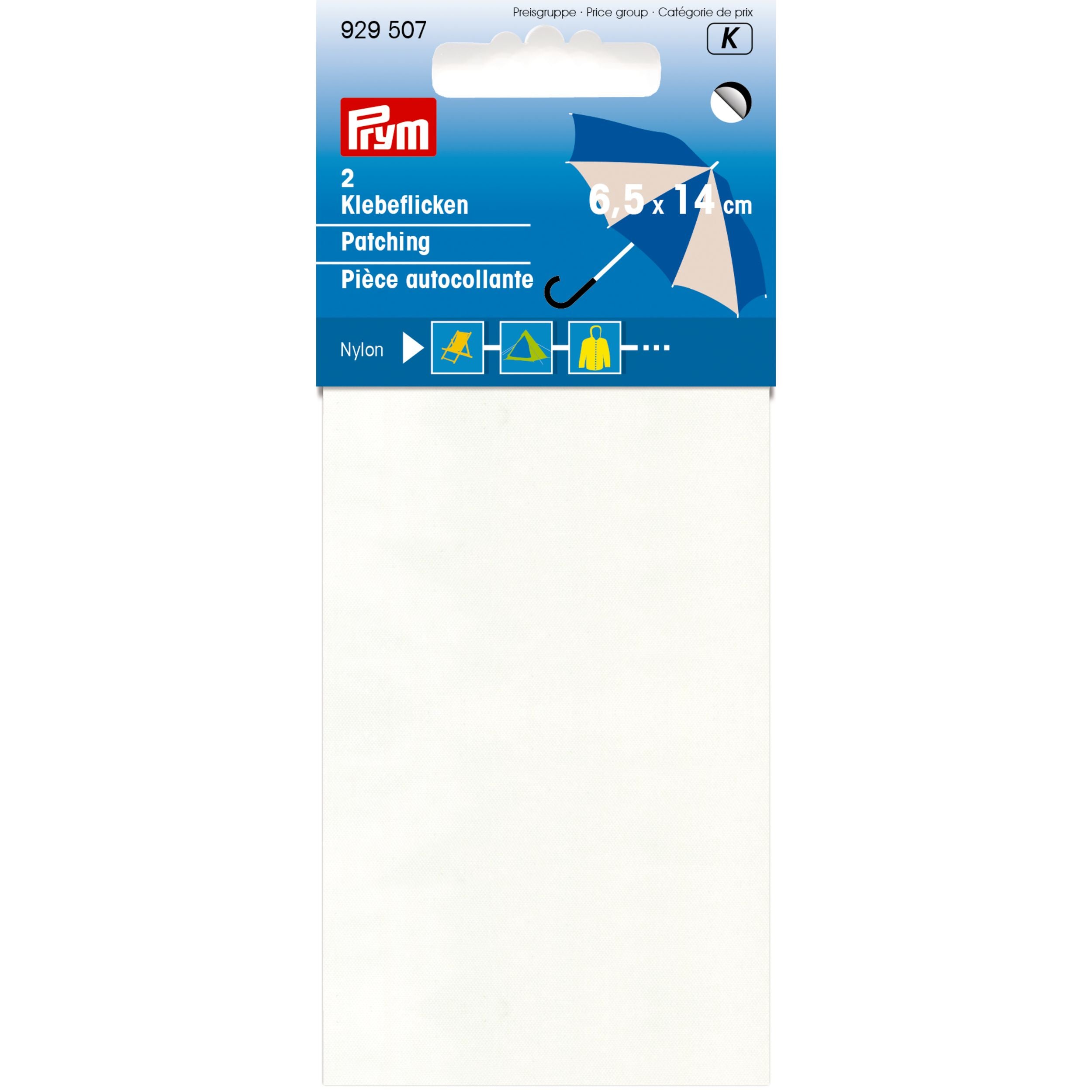 Nylonpaikka 6,5 x 14 cm, itseliimautuva
