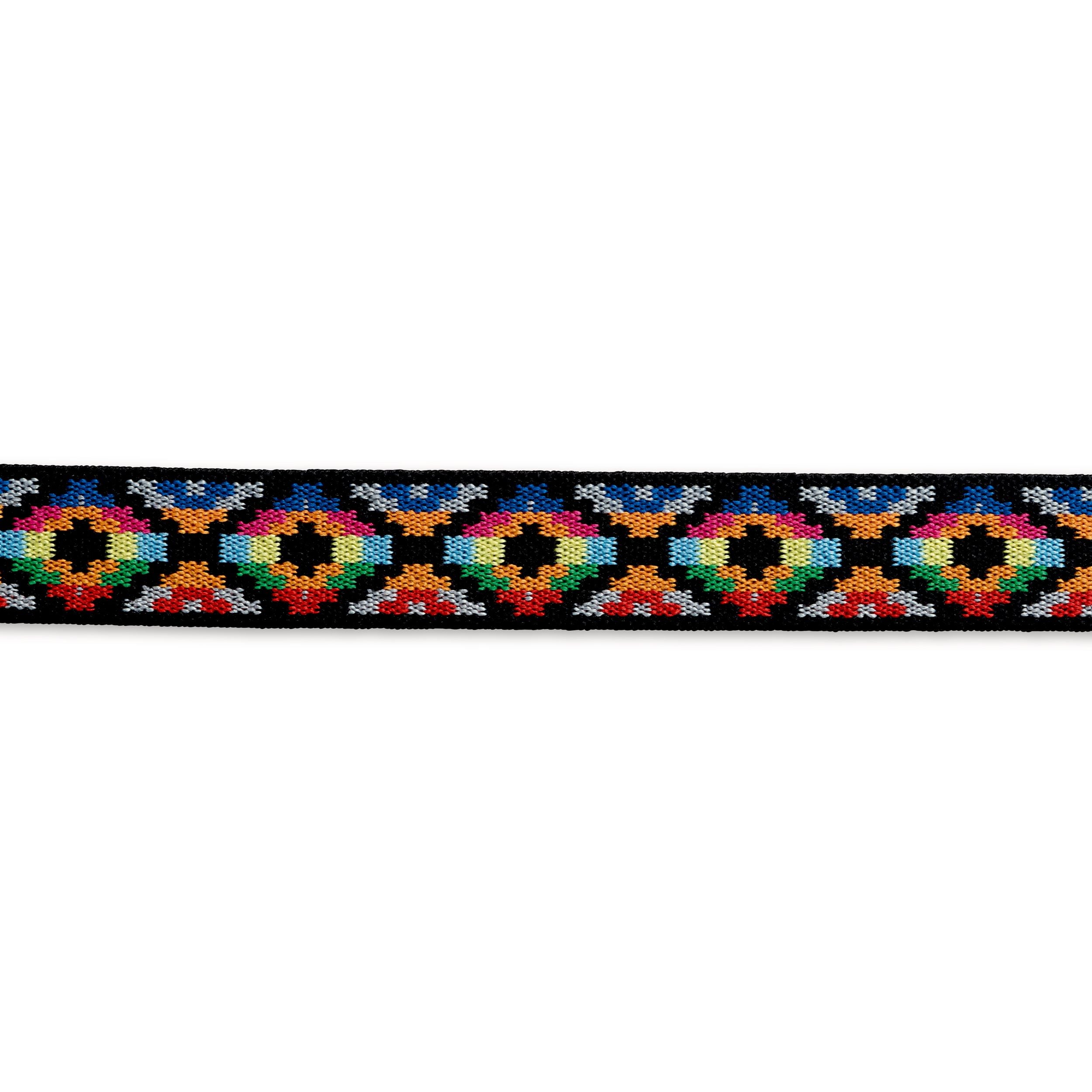 Kirjava kuminauha 25 mm keltainen/monivärinen 7 m