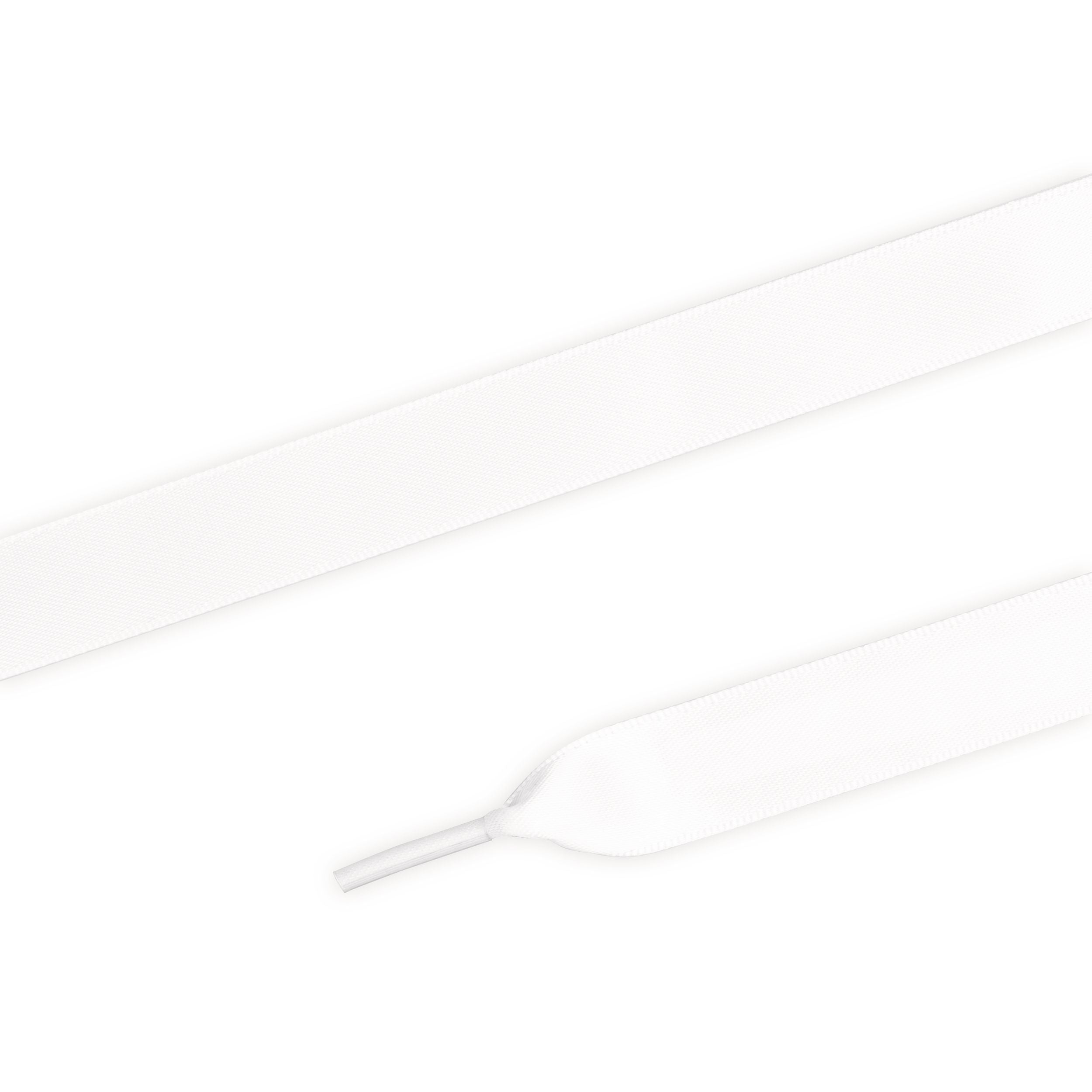 Satiini kengännauhat, 15x1000mm, valkoinen