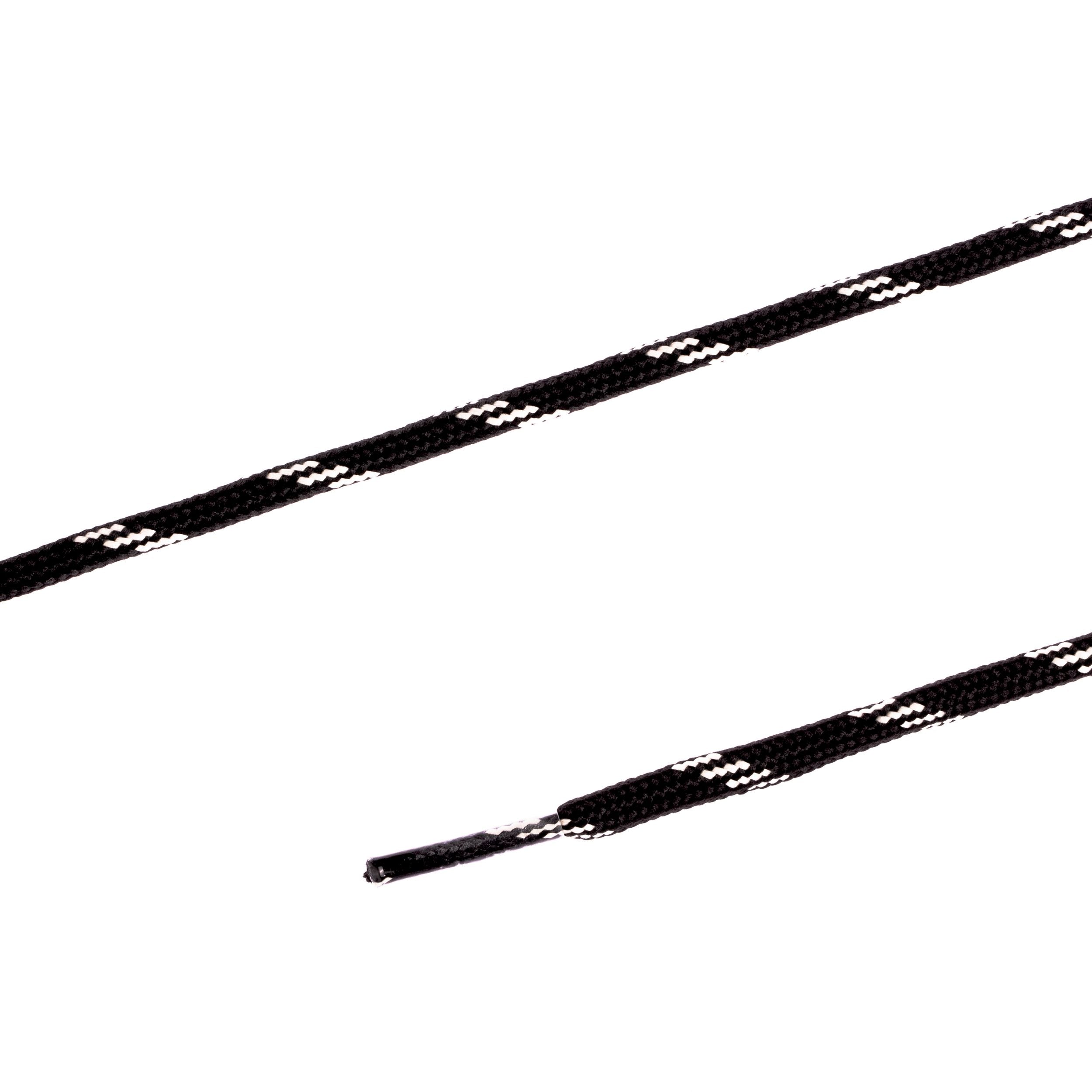 Pyöreät kengännauhat, ulkoilukenkiin, 6X1500mm, musta/beige