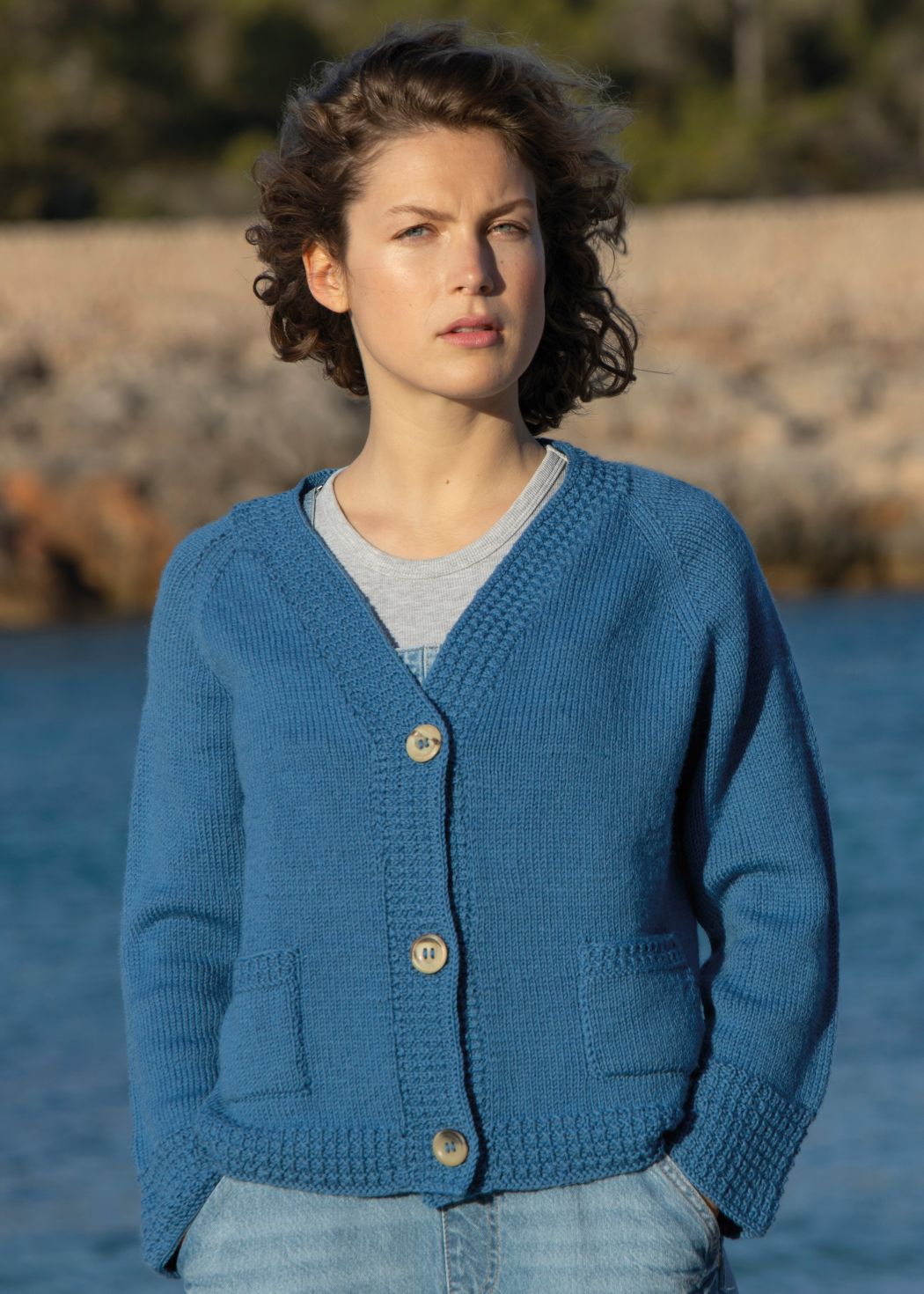 Lyhyt neuletakki - Austermann Merino 120