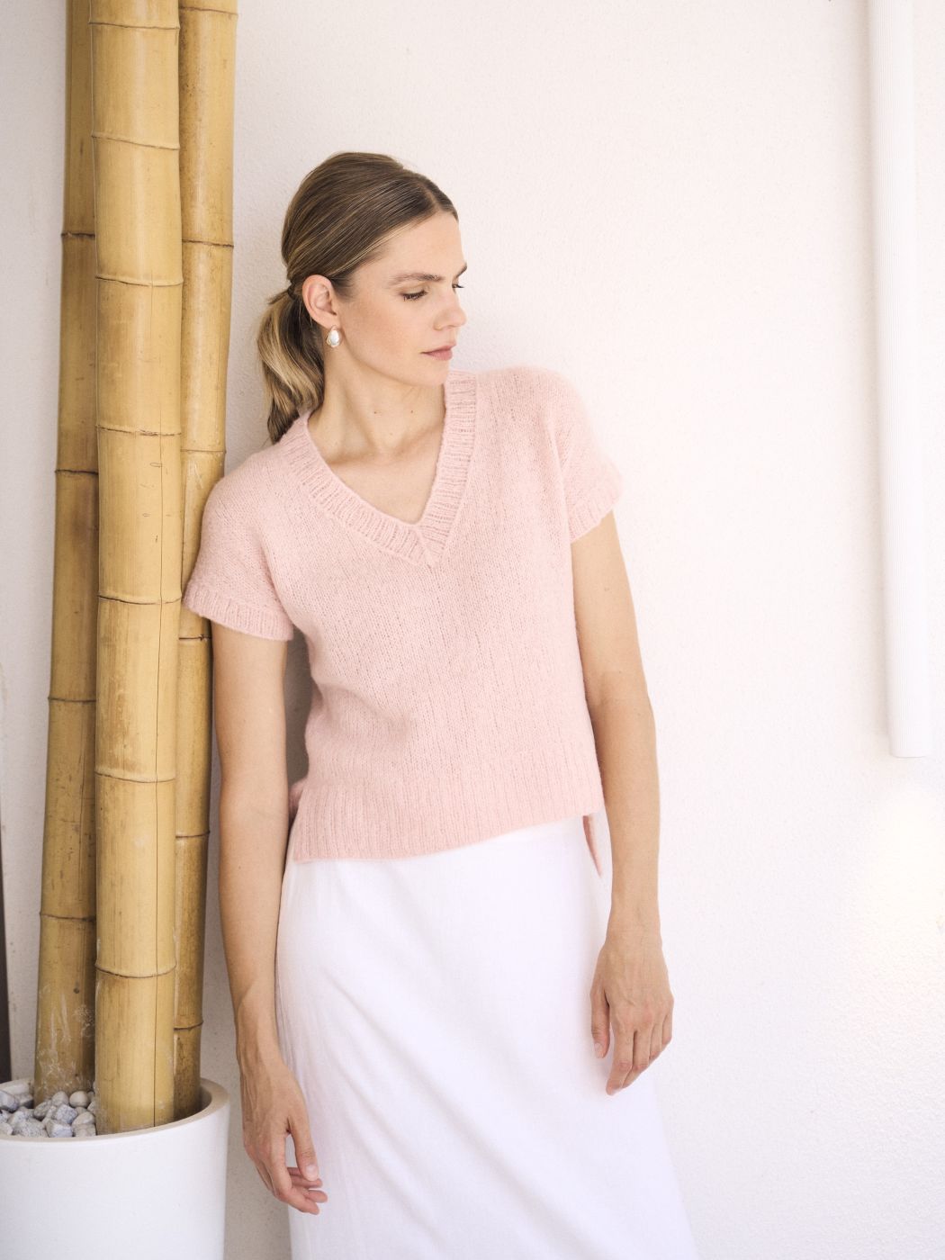 V-aukkoinen pusero - Mode at Rowan Alpaca Haze