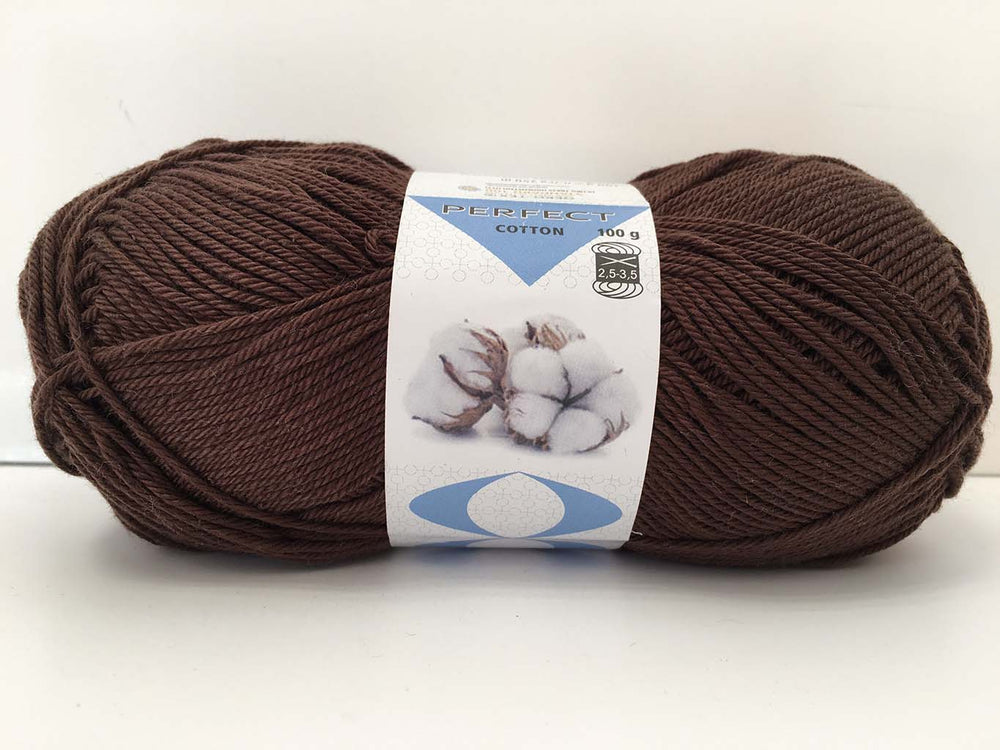 Perfect Cotton kahvinruskea puuvillalanka 100 g