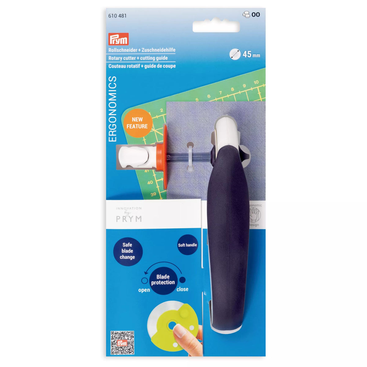 Pyöröleikkuri 45mm ohjaimella prym.ergonomics