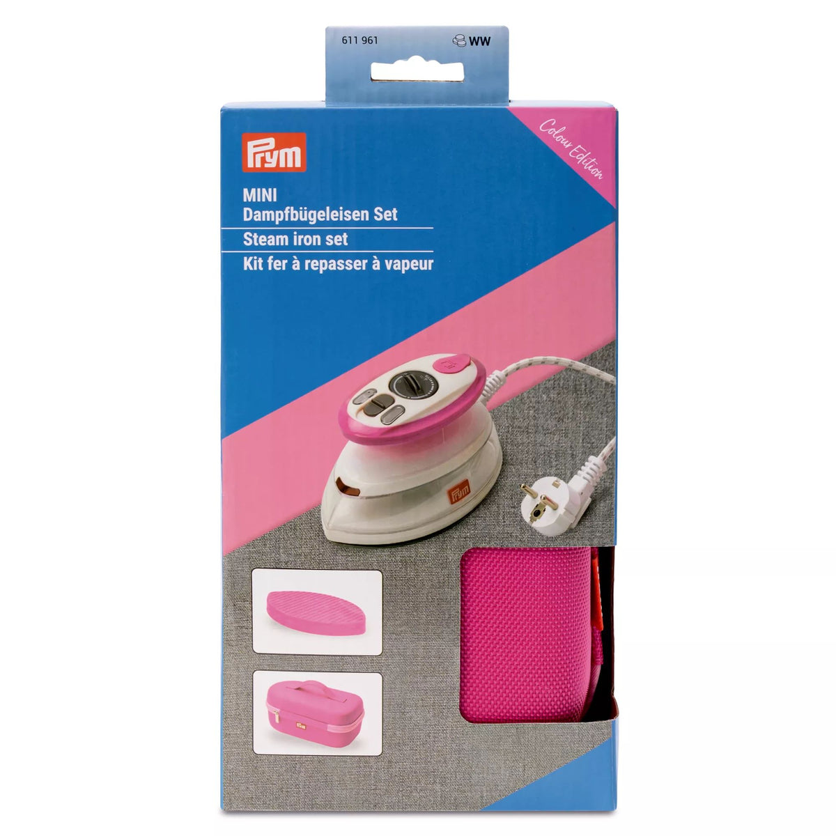Höyryrautasetti Mini pinkki