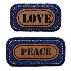 Koristemerkki Love ja Peace 2 kpl