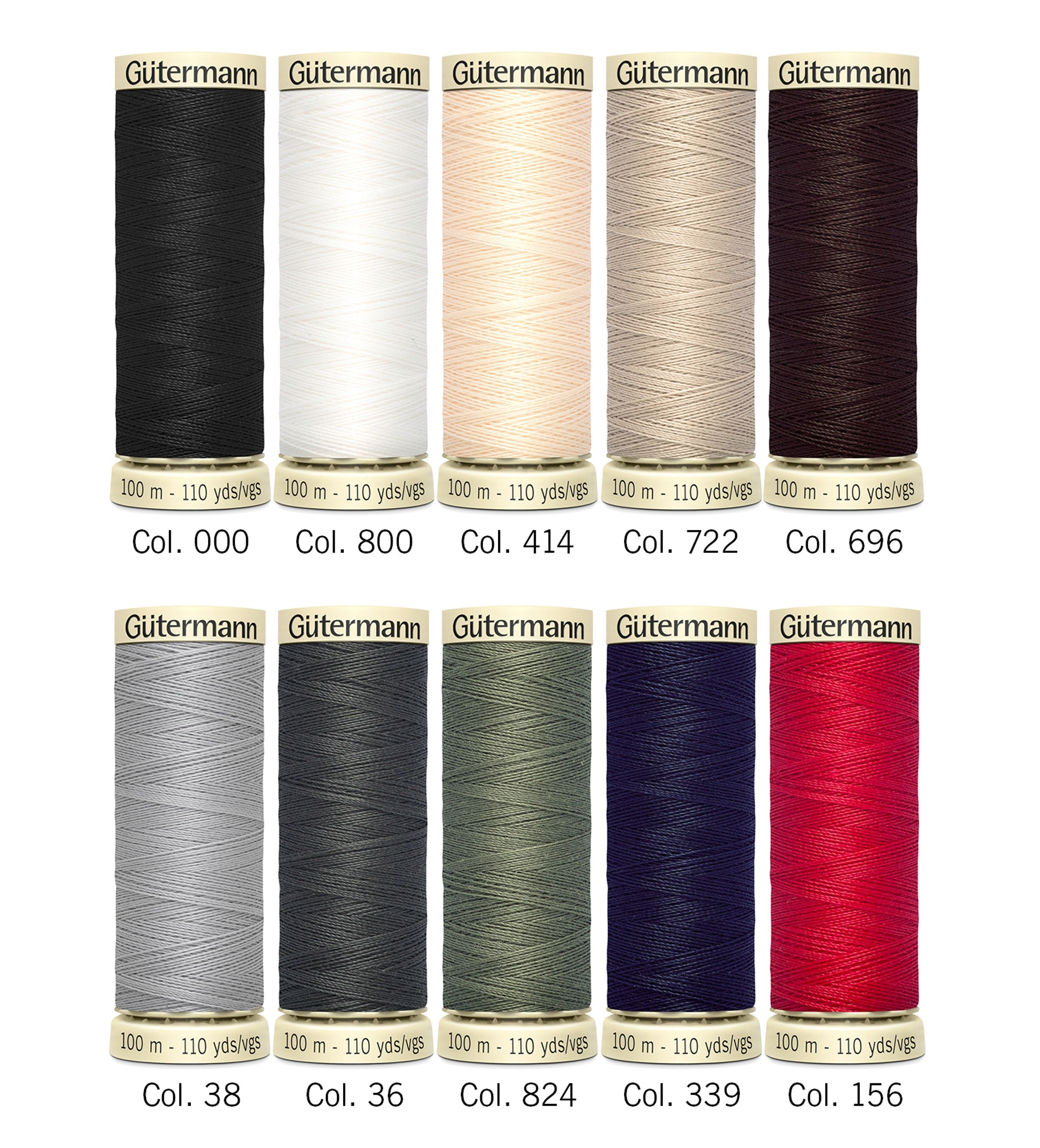 Gütermann ompelulankalajitelma 10x100m