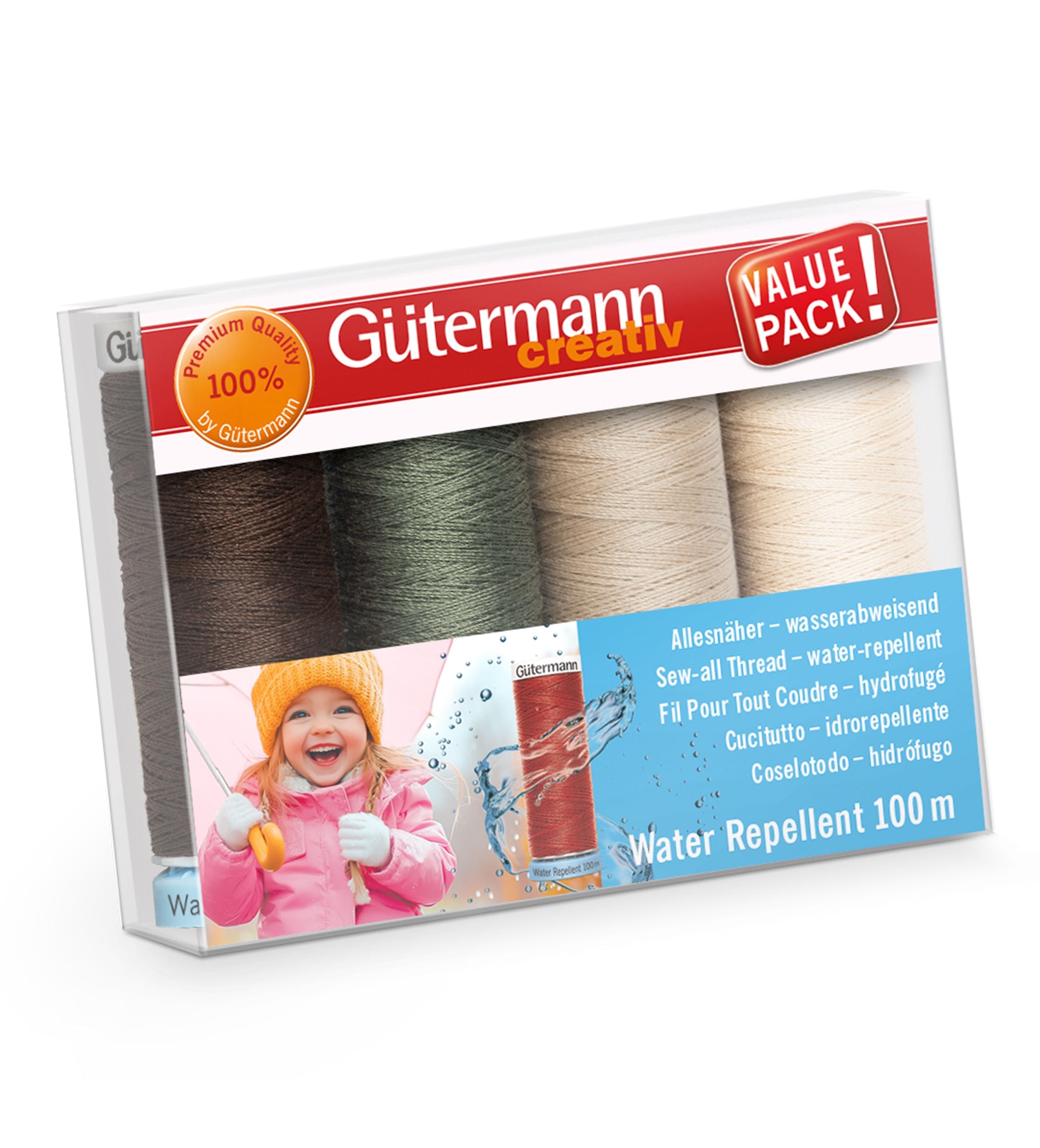 Gütermann Water repellent vettähylkivä ompelulanka 4x100 m
