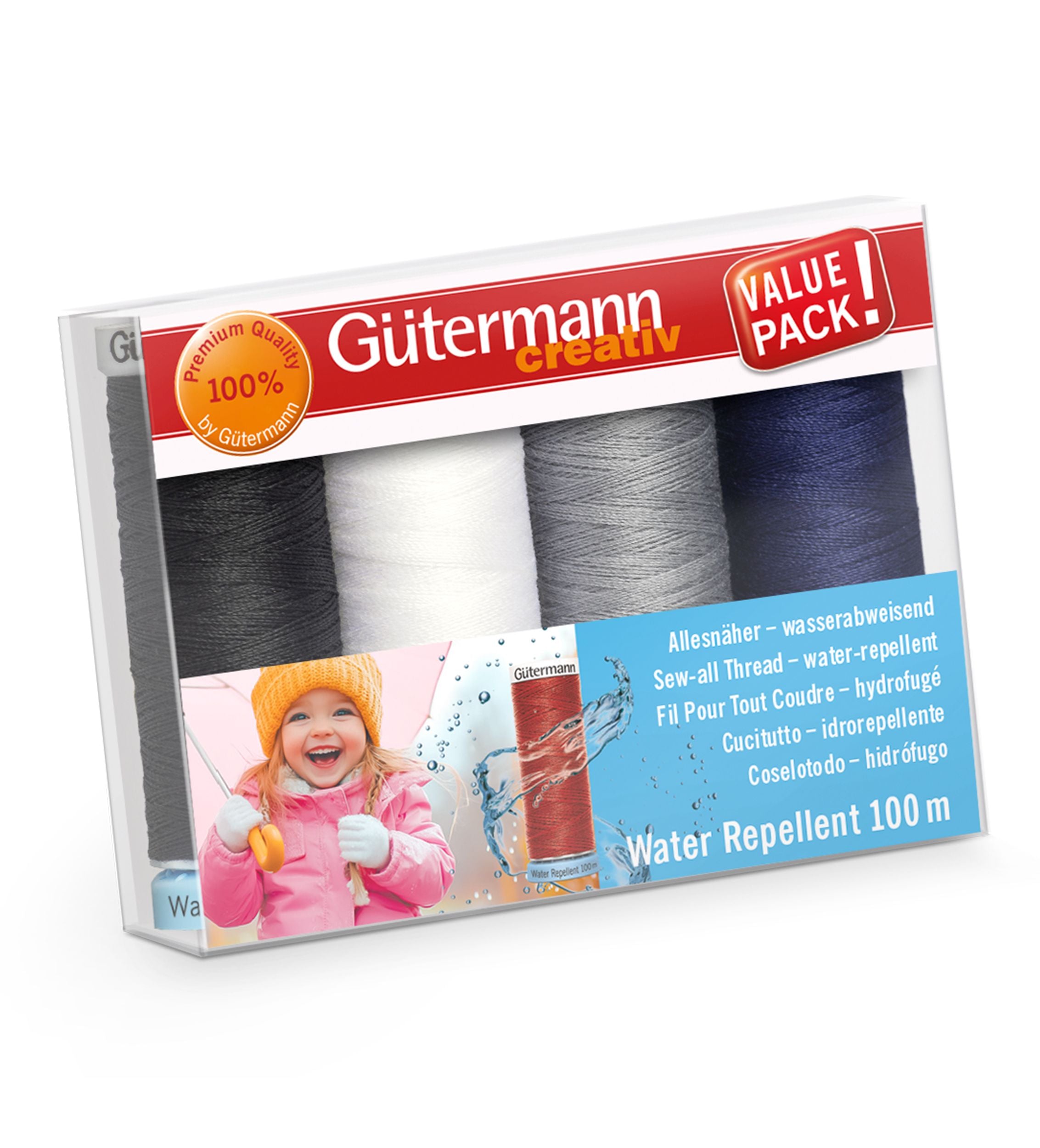 Gütermann Water repellent vettähylkivä ompelulanka 4x100 m