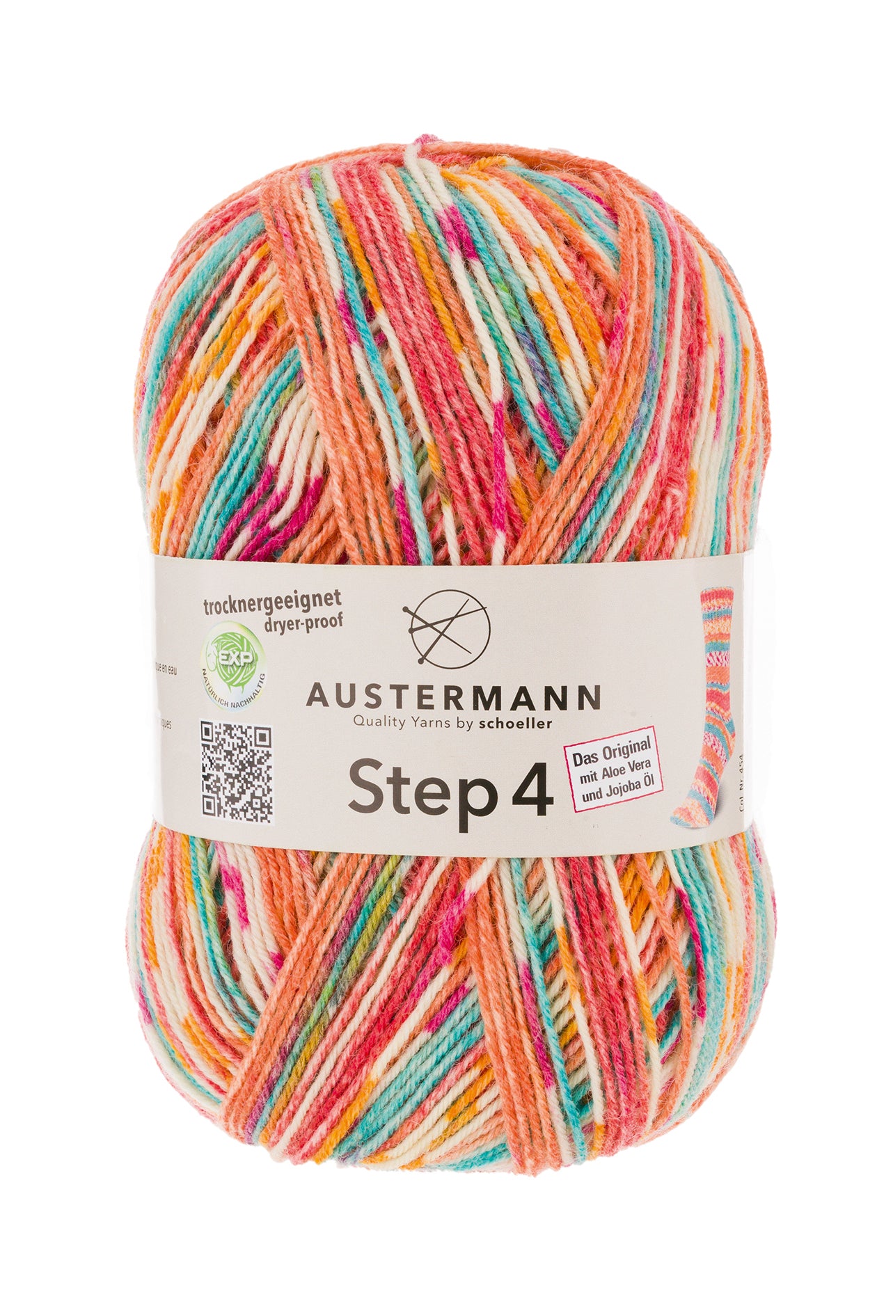 Step 4 kirjava sukkalanka 100 g