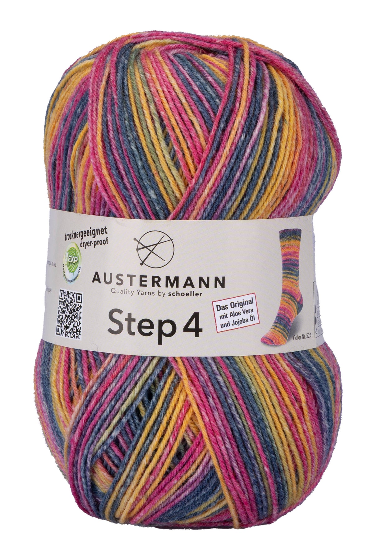 Step 4 kirjava sukkalanka 100 g